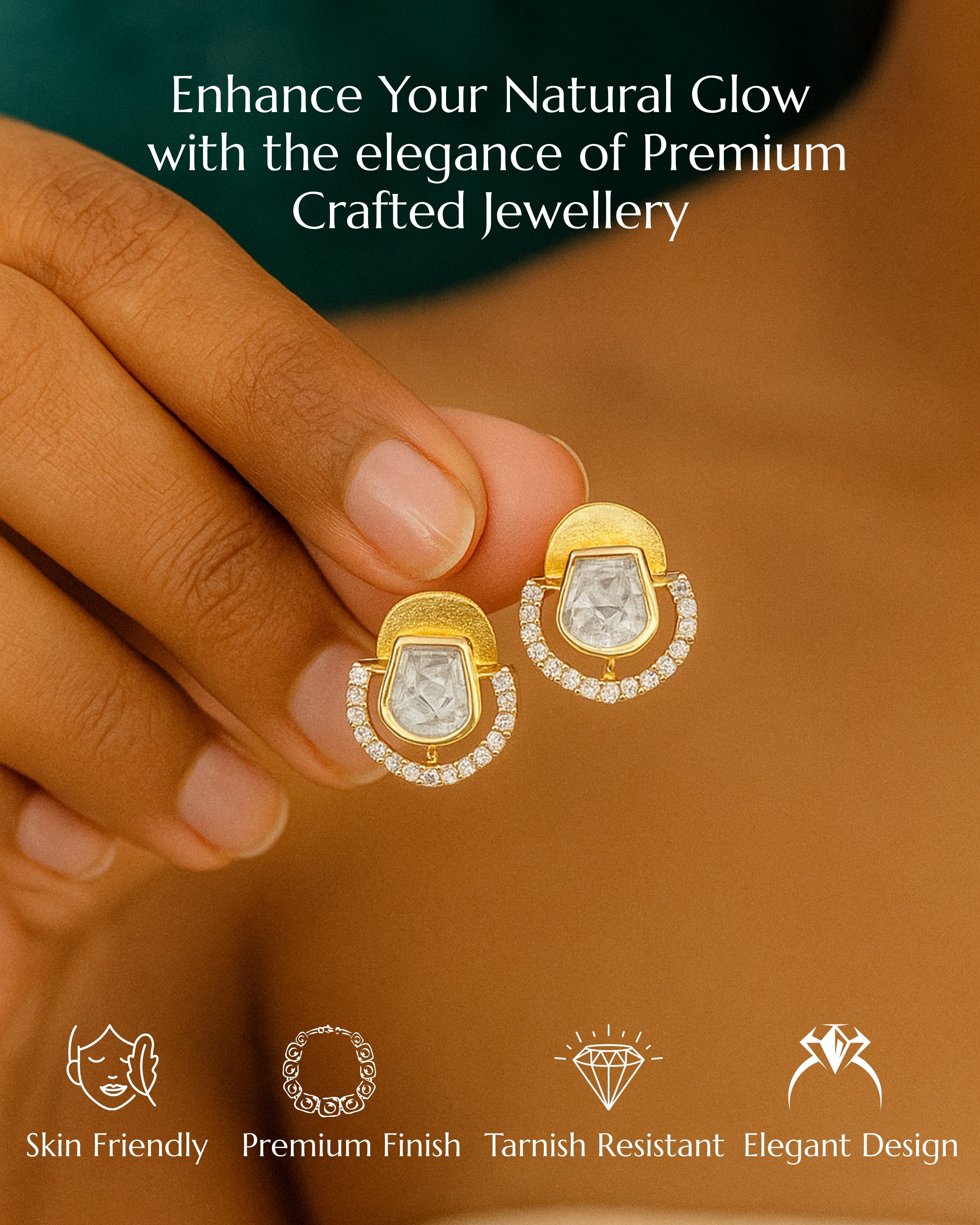 Anokhi Layered Pendant Set with Earrings