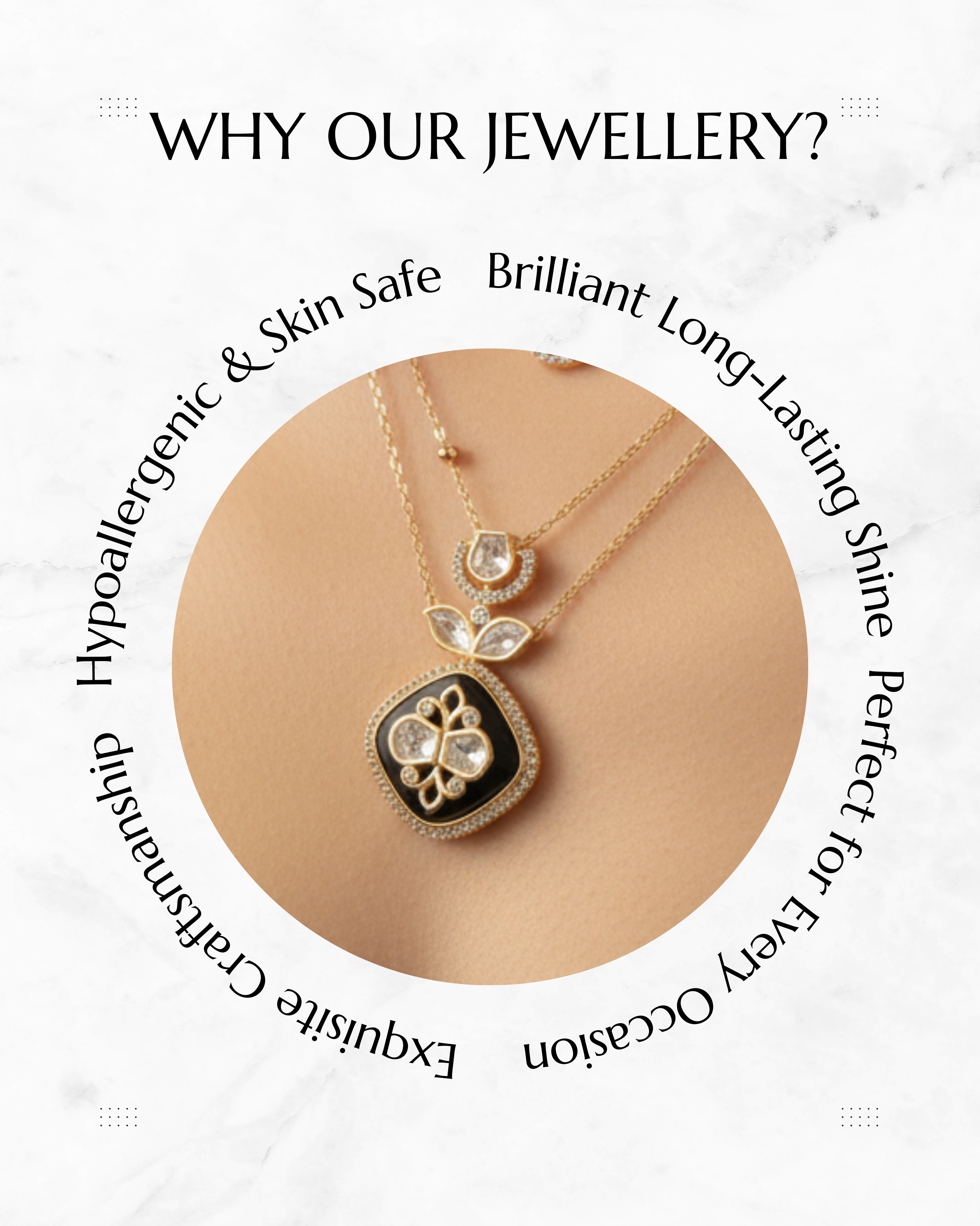 Anokhi Layered Pendant Set with Earrings