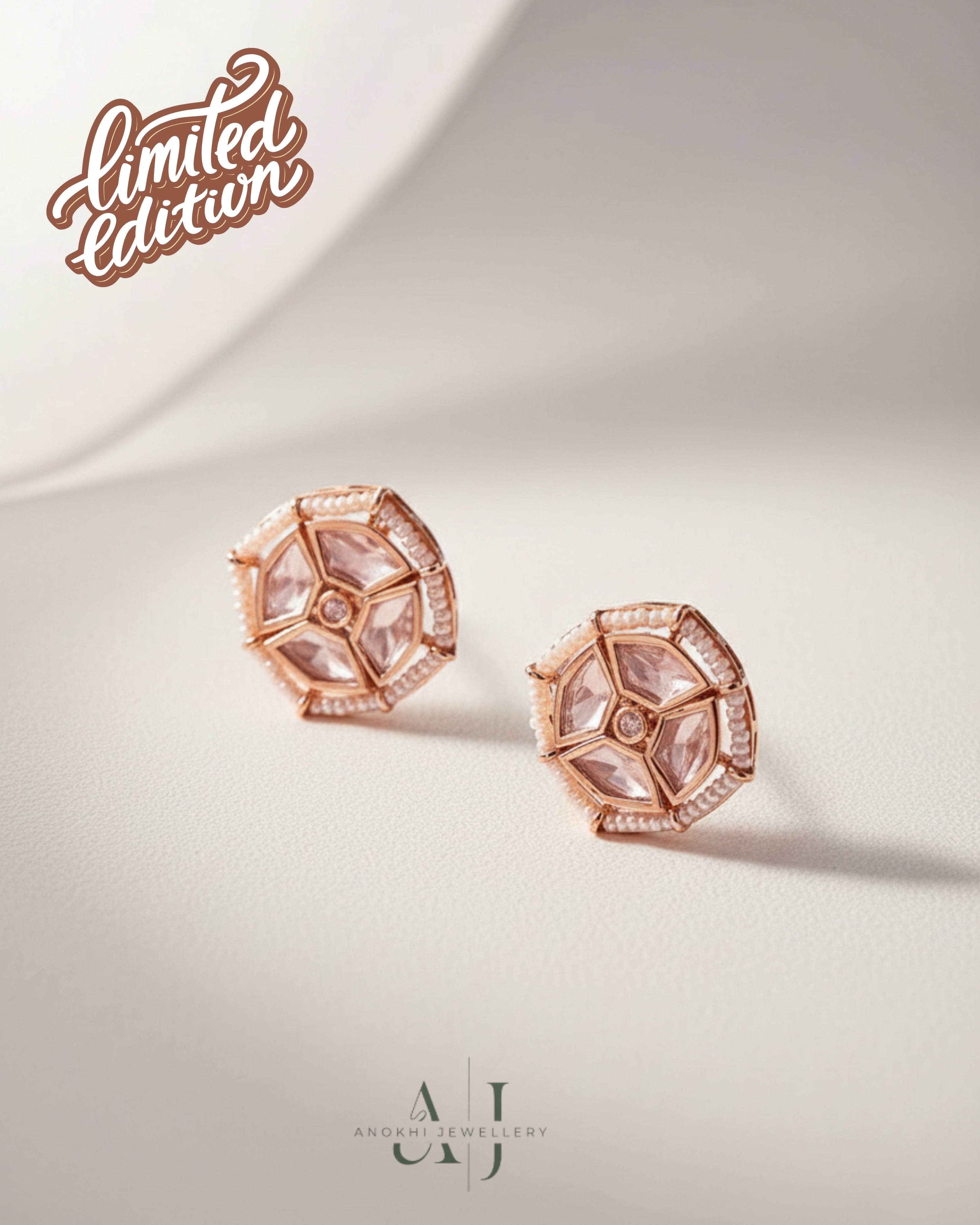 Anokhi Kundan Pearl studs