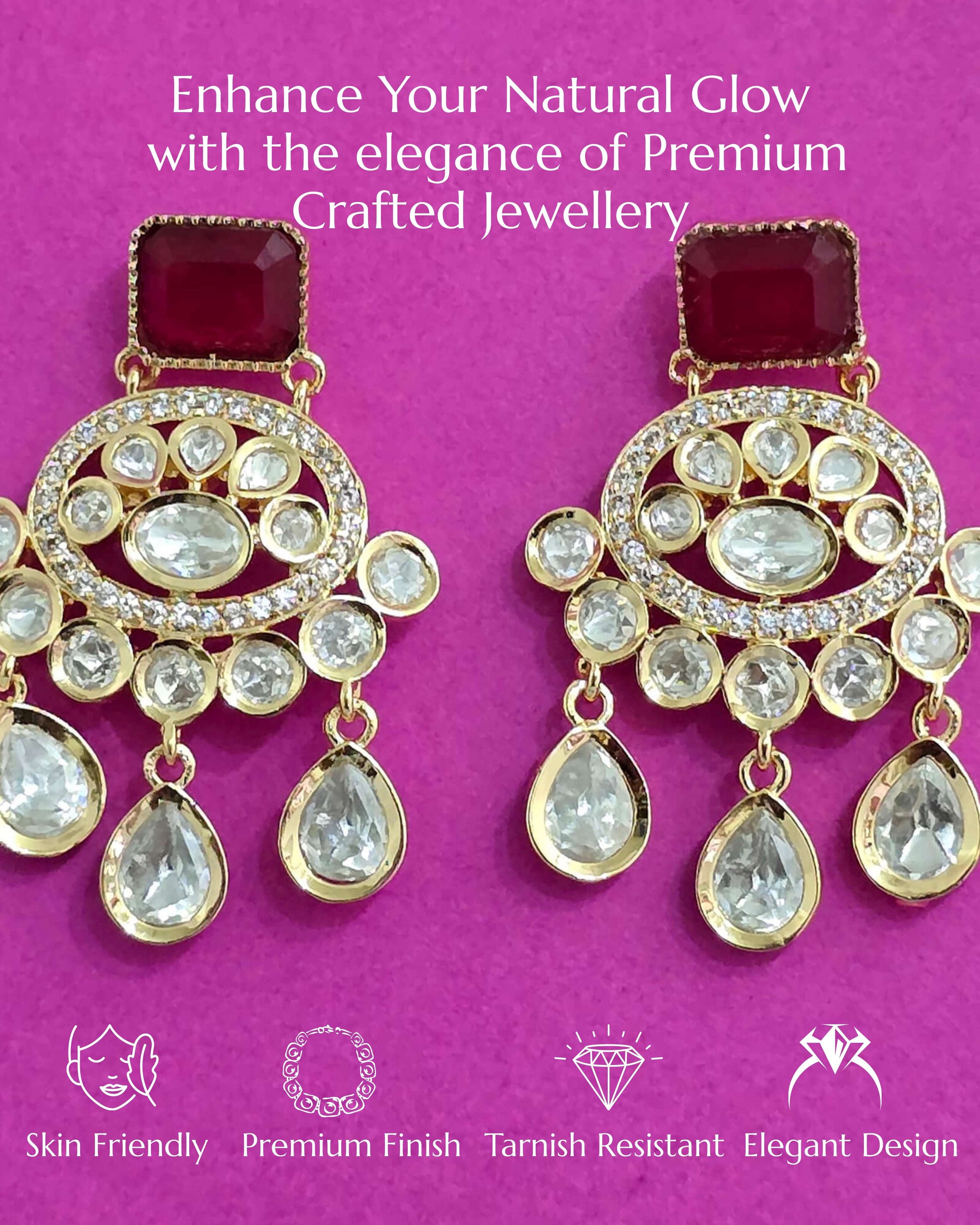 Anokhi Kundan Statement Dangler Drops