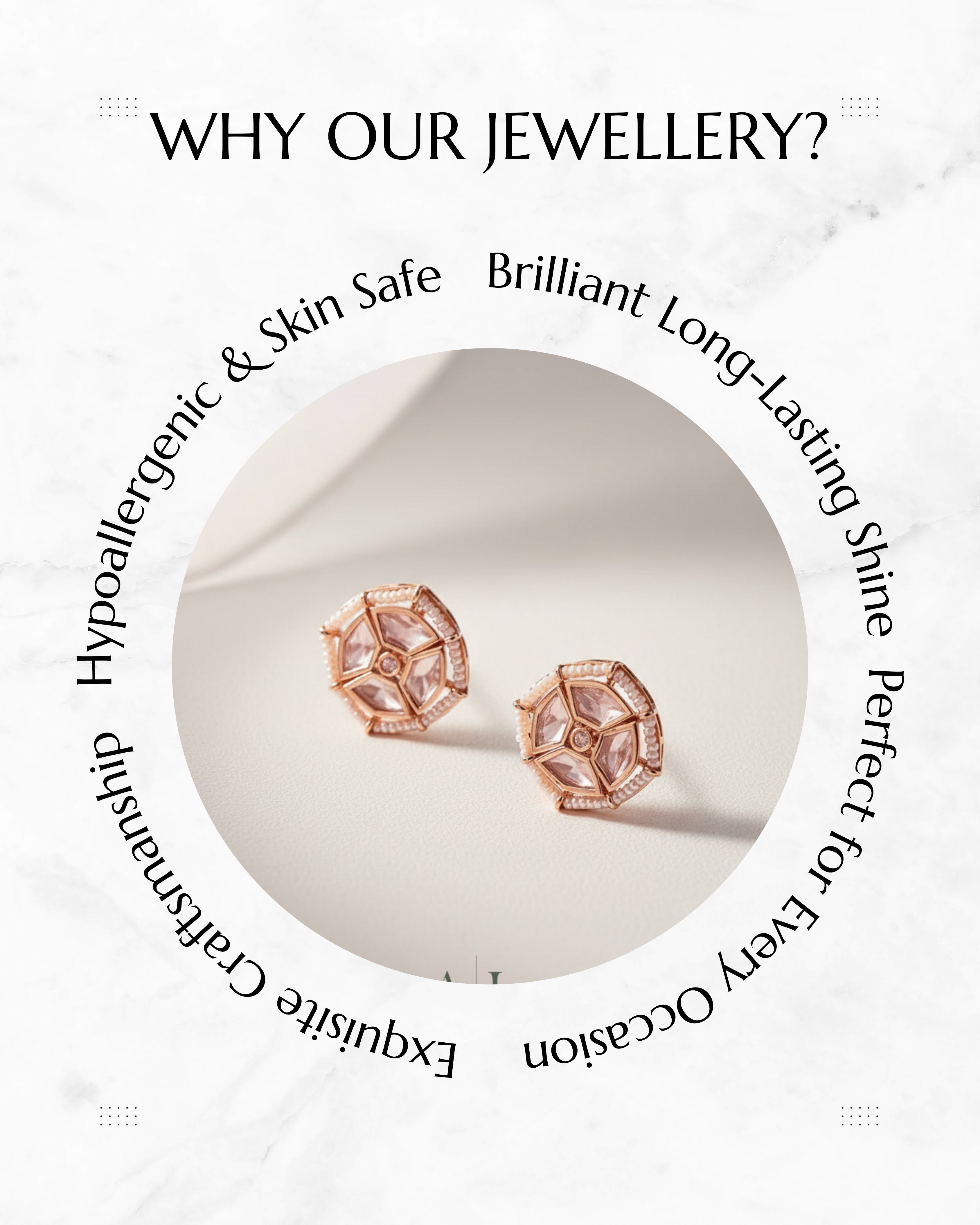 Anokhi Kundan Pearl studs