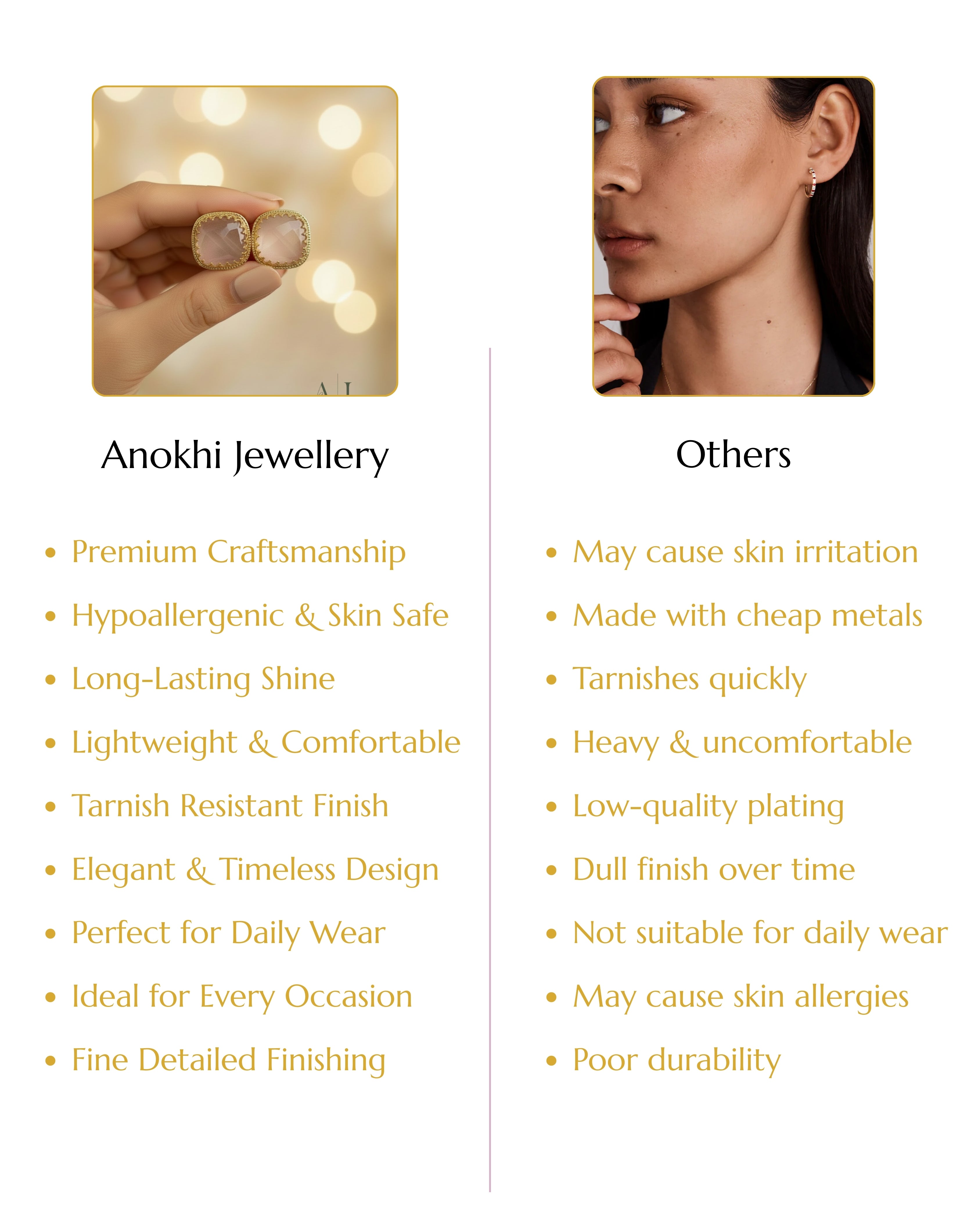 Anokhi Pink Cssion Studs 18k Plated