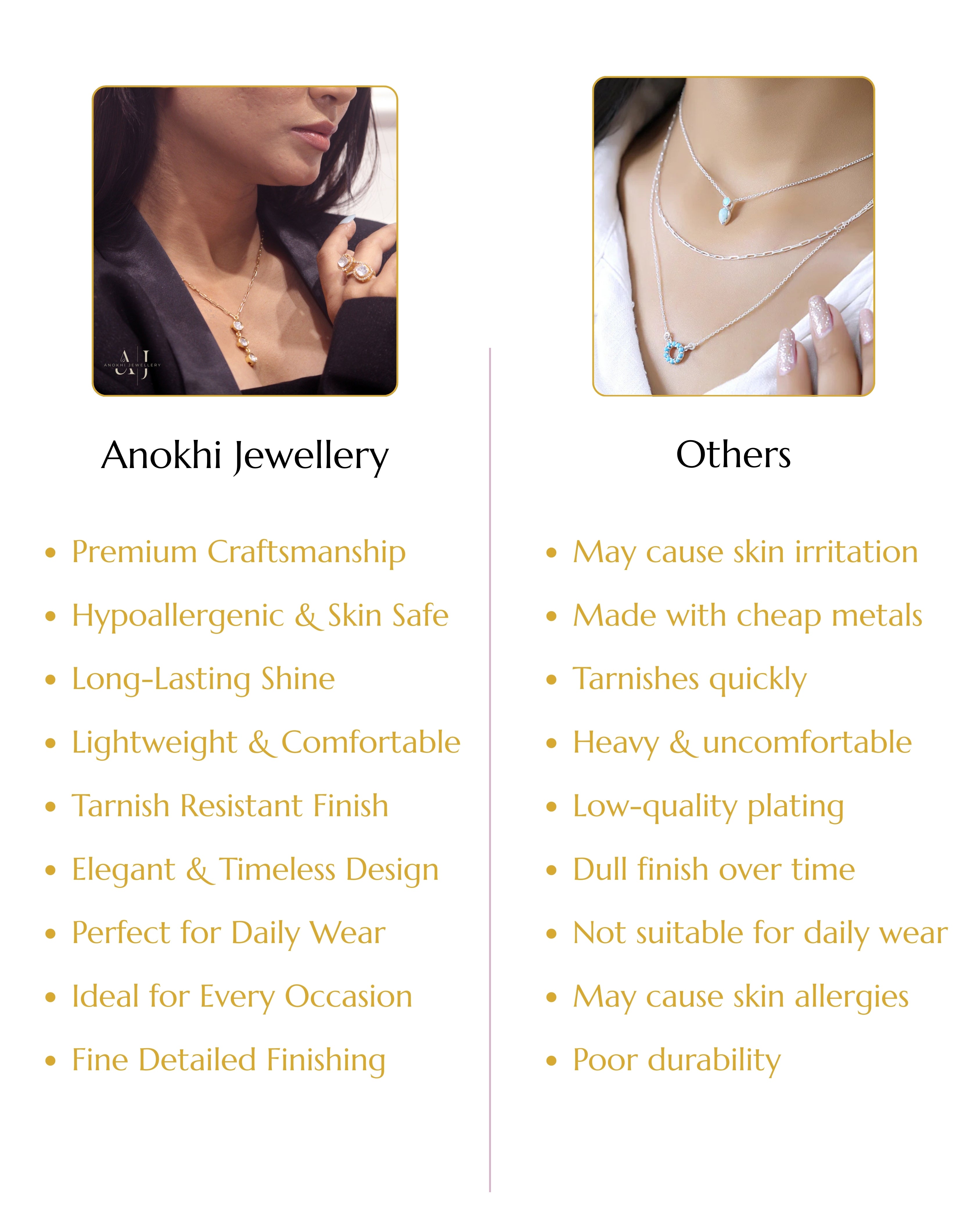 Anokhi Triple Kundan Drop Chain with Studs