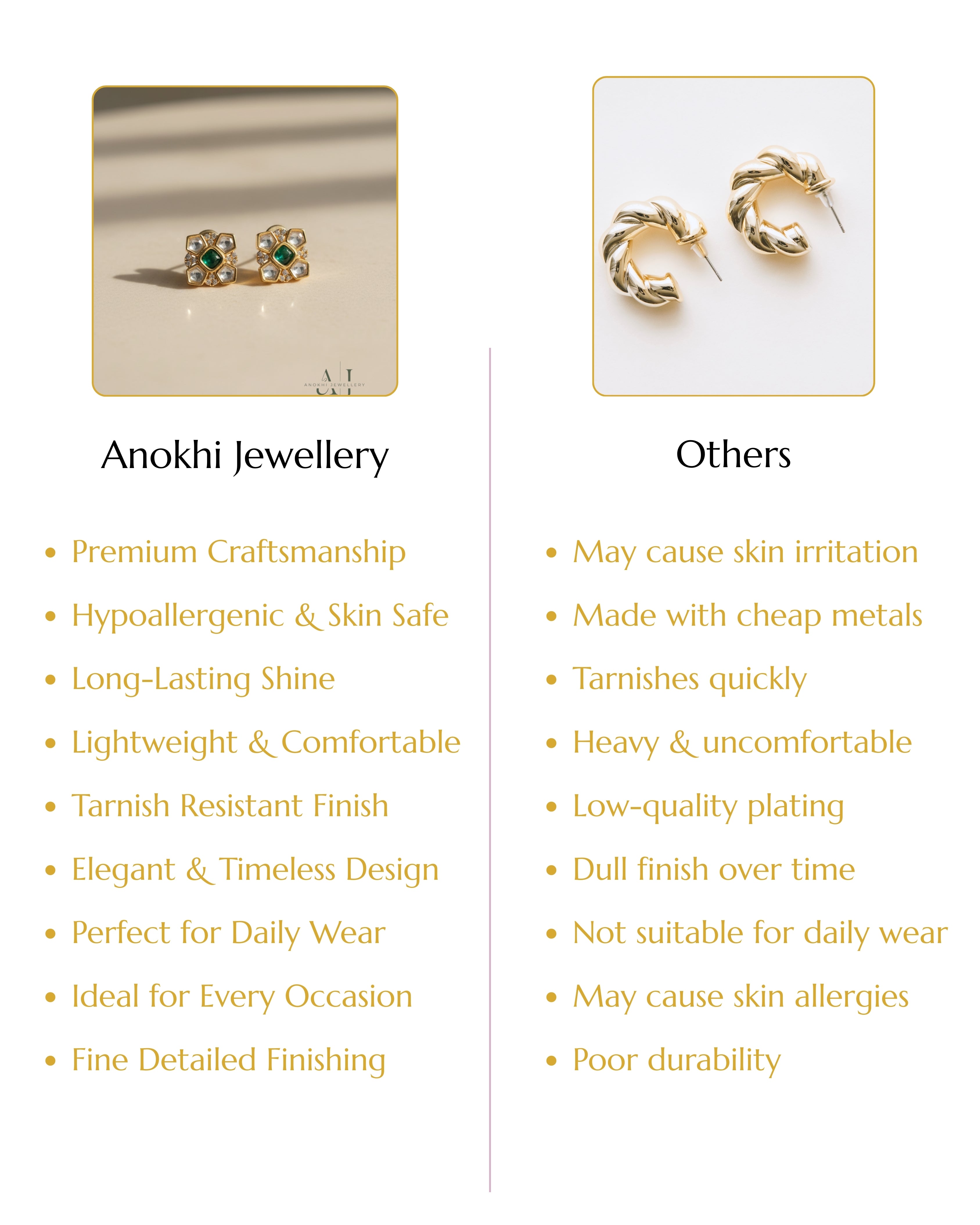 Anokhi Emerald Kundan studs