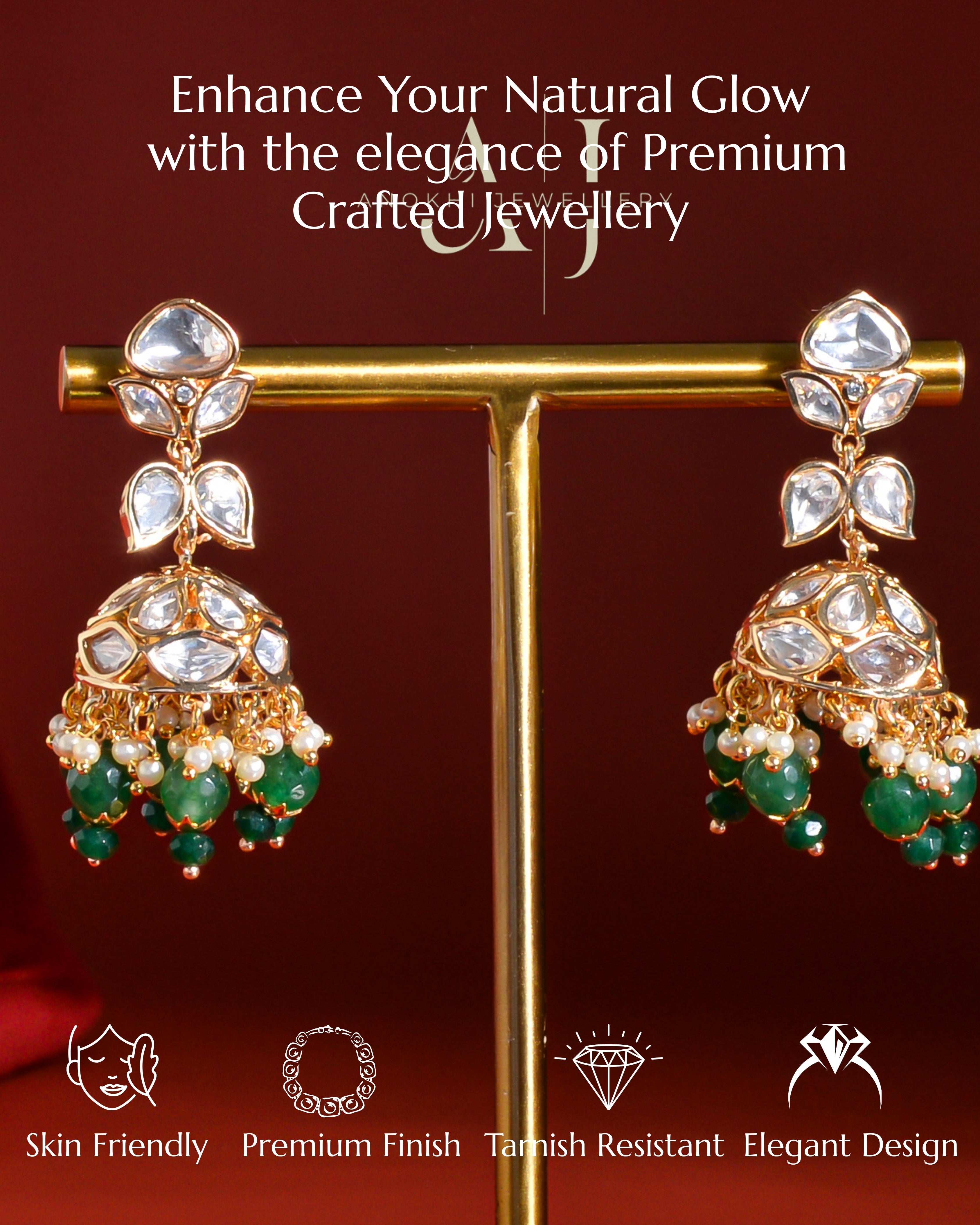 Anokhi Deepak Kundan Jhumki