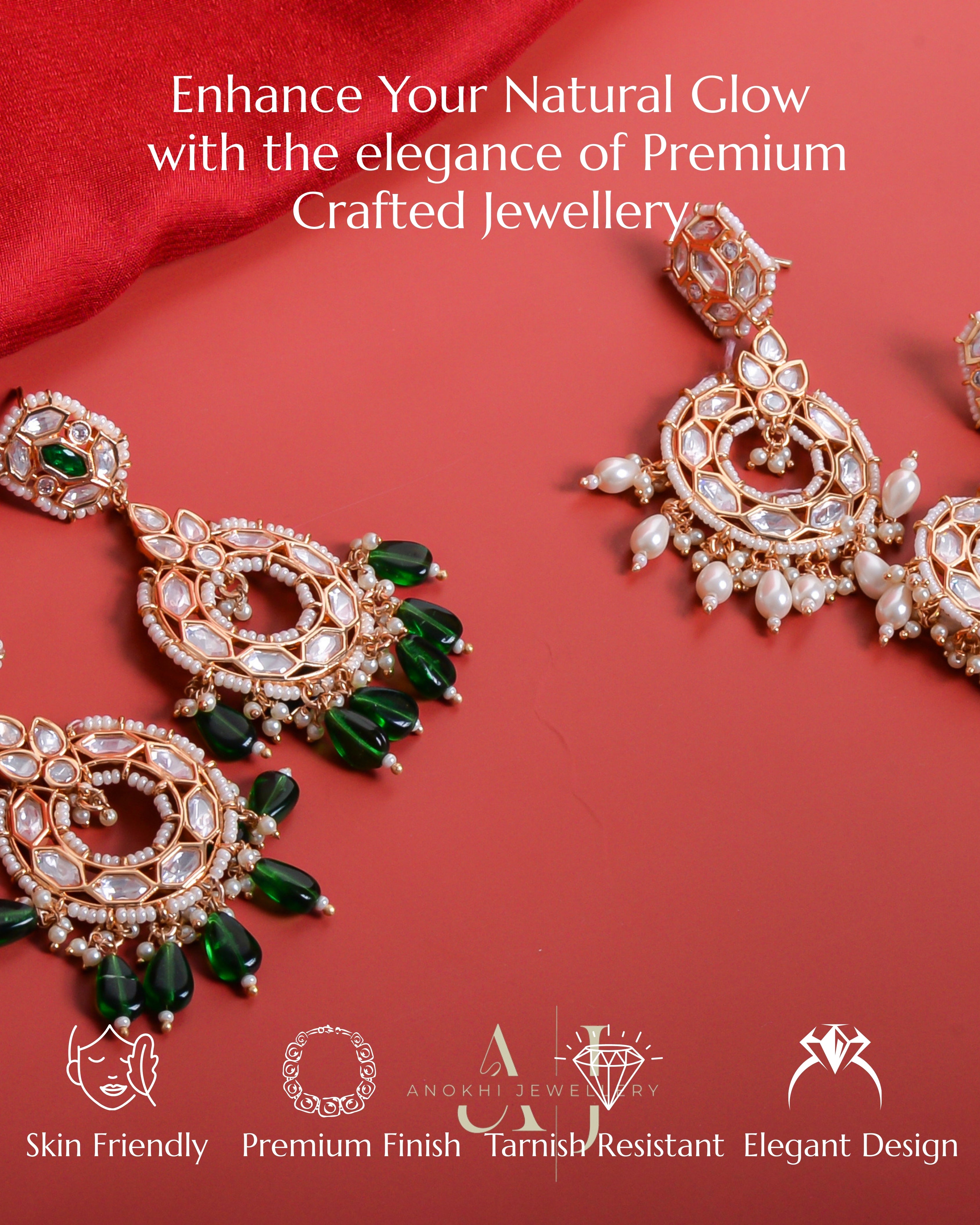 Anokhi Heeramandi Kundan long earrings