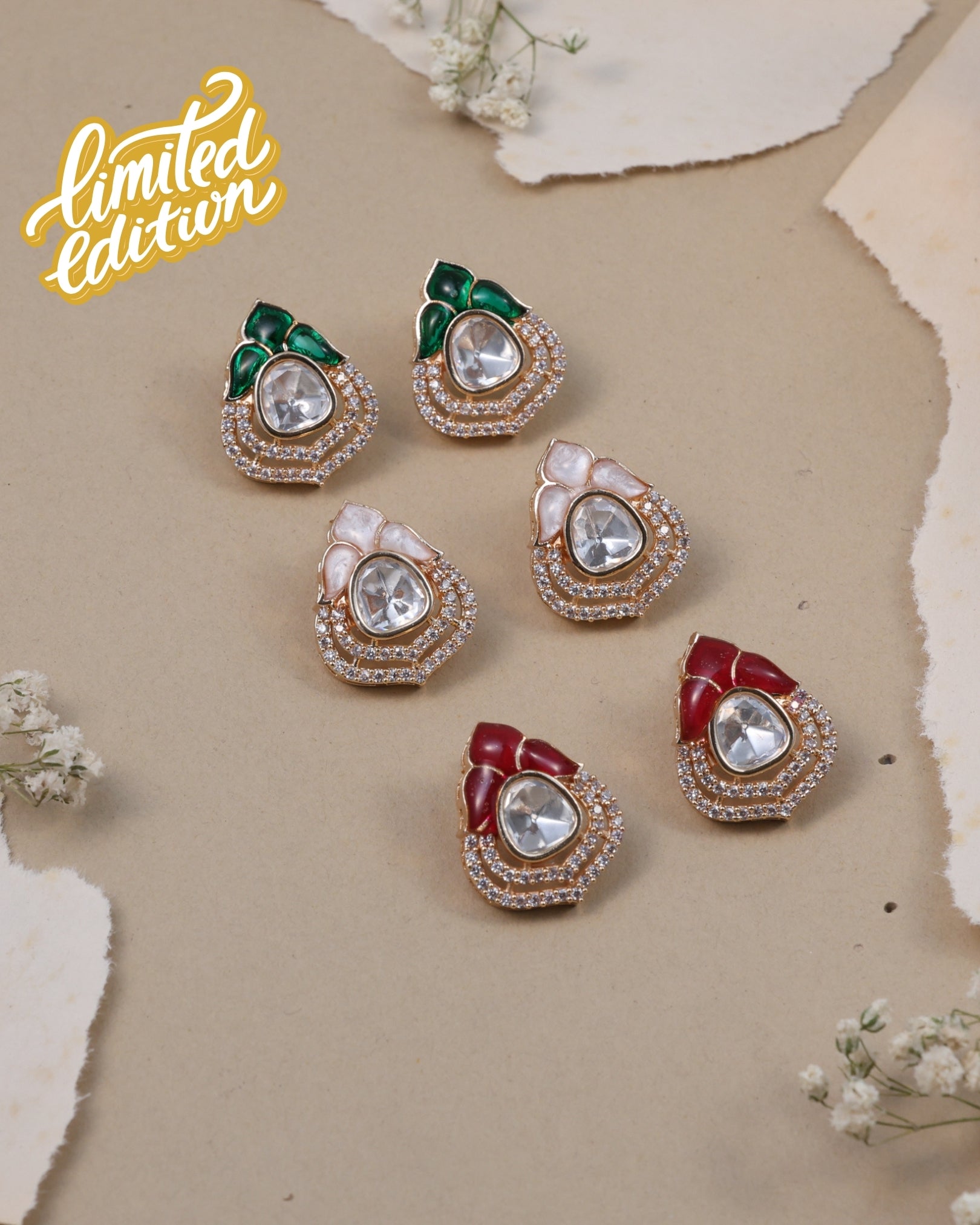 Anokhi Floral Kundan Studs