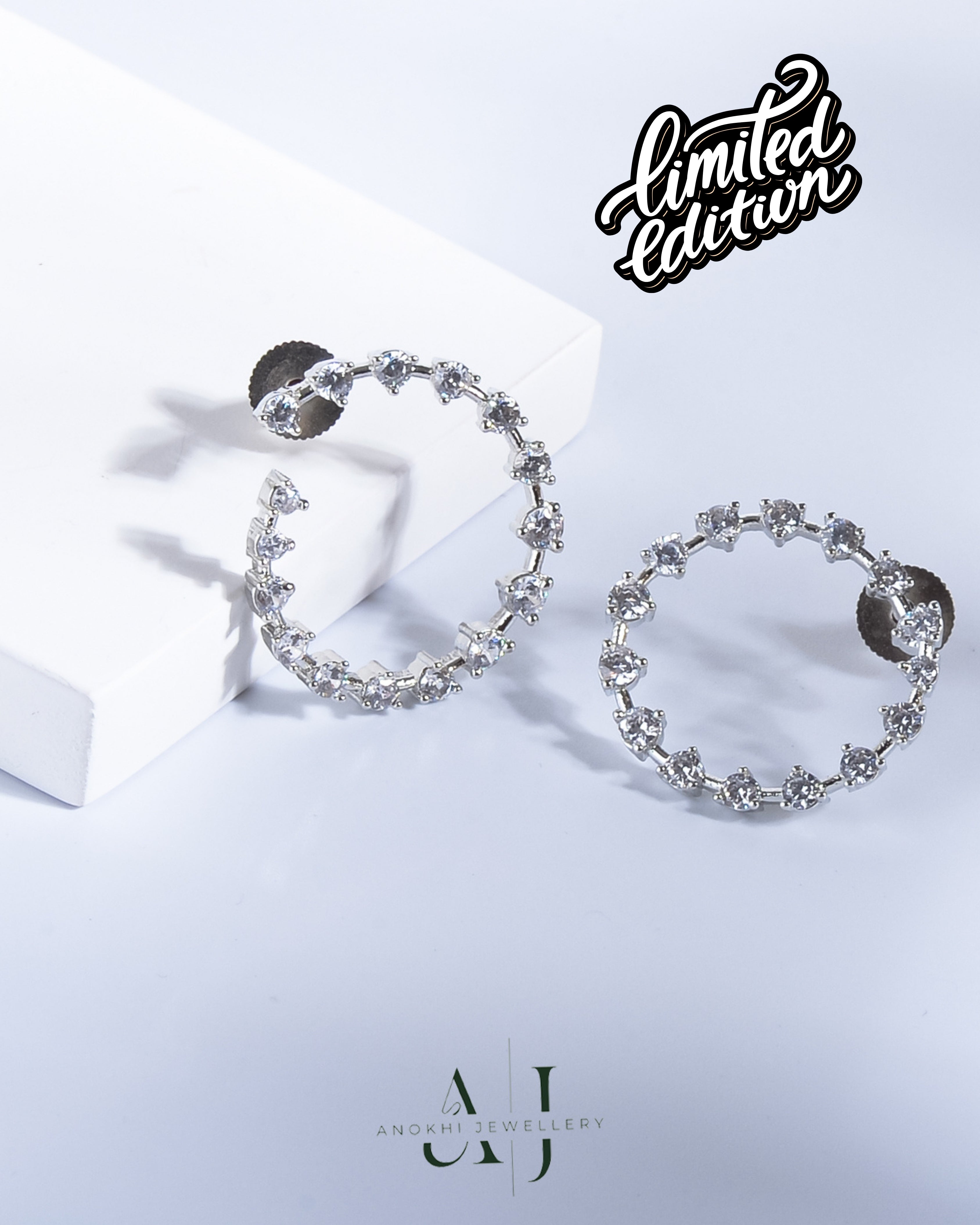 Anokhi Round Elegance American Diamond Earrings