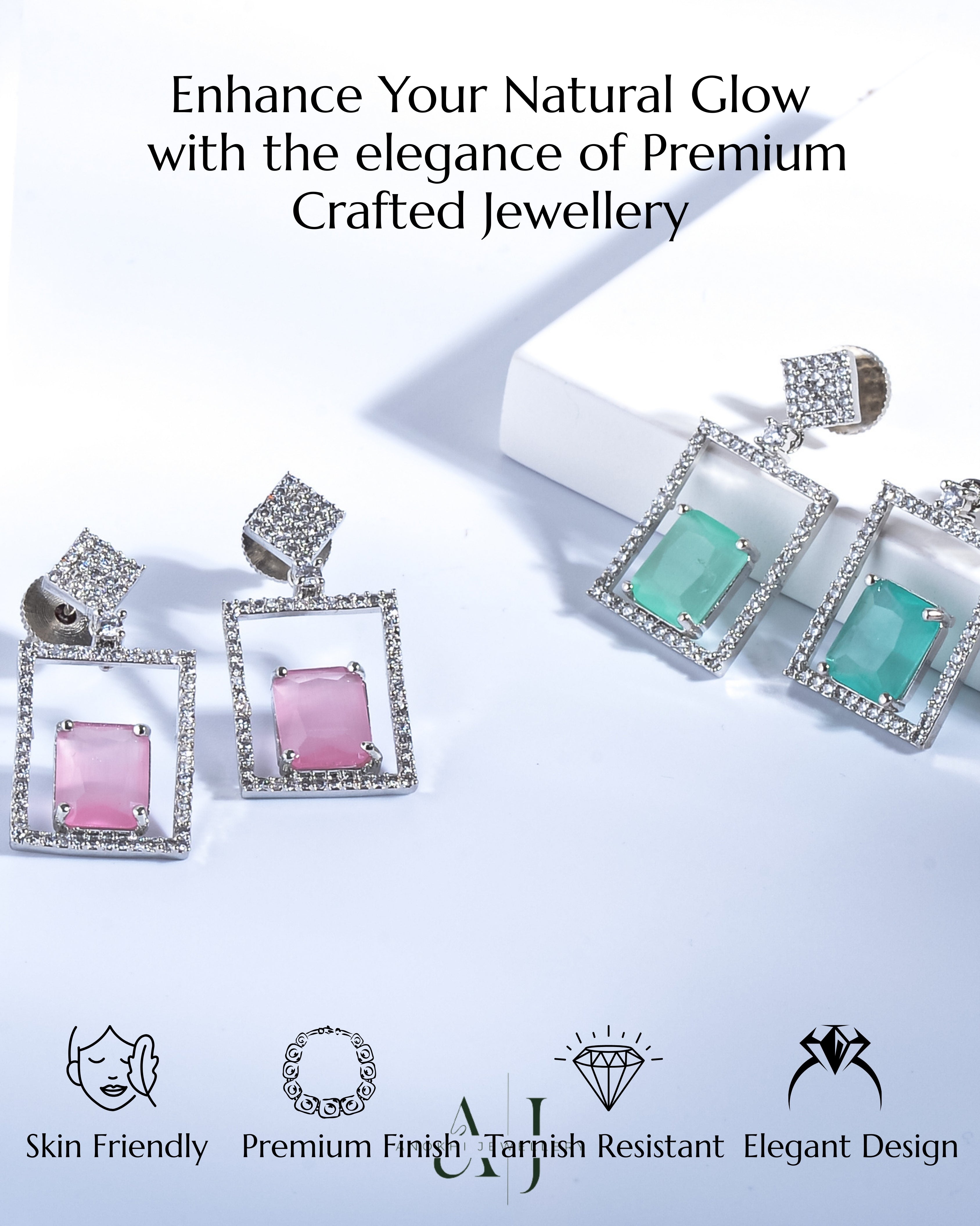 Anokhi Delicate American Diamond Earrings