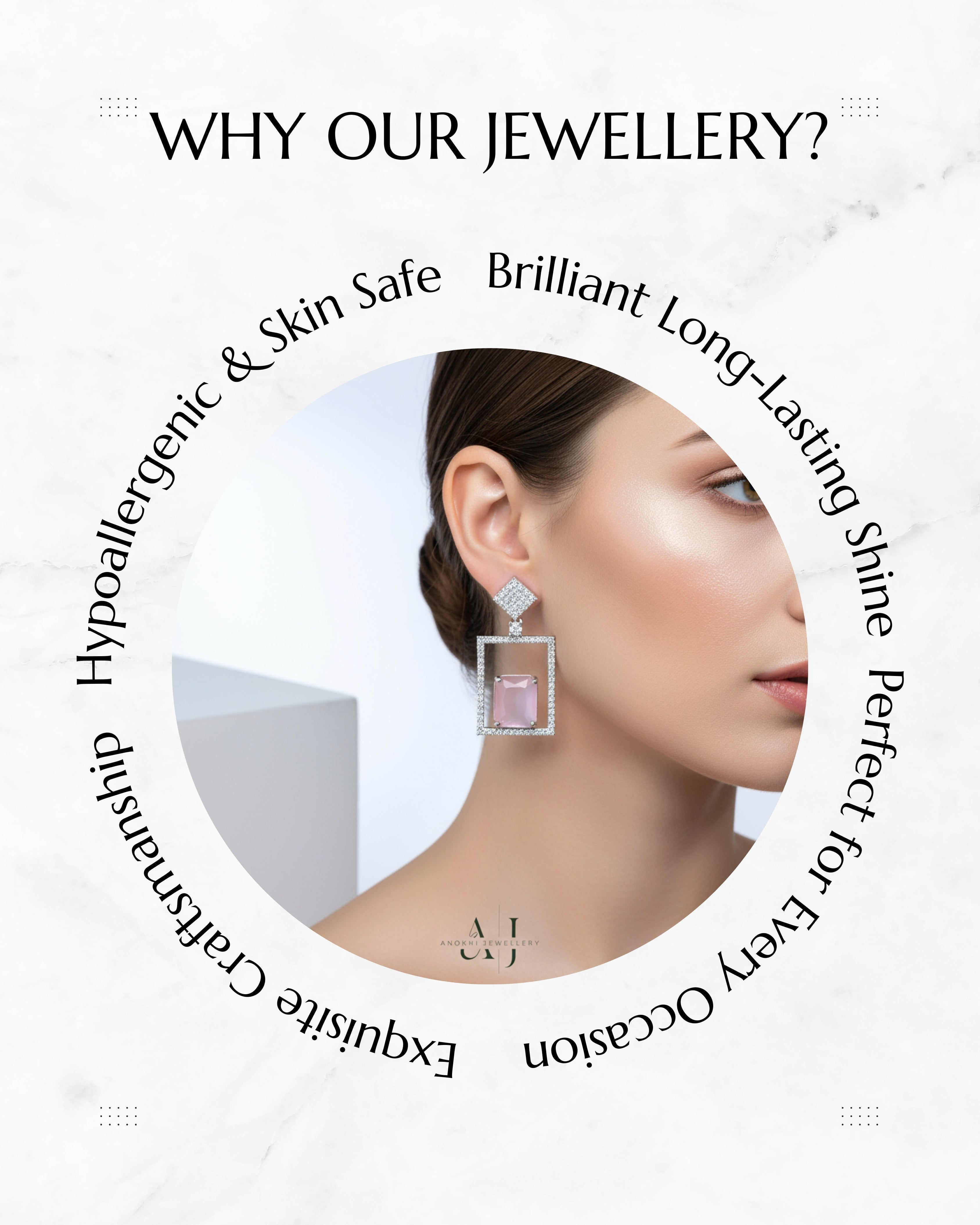 Anokhi Delicate American Diamond Earrings