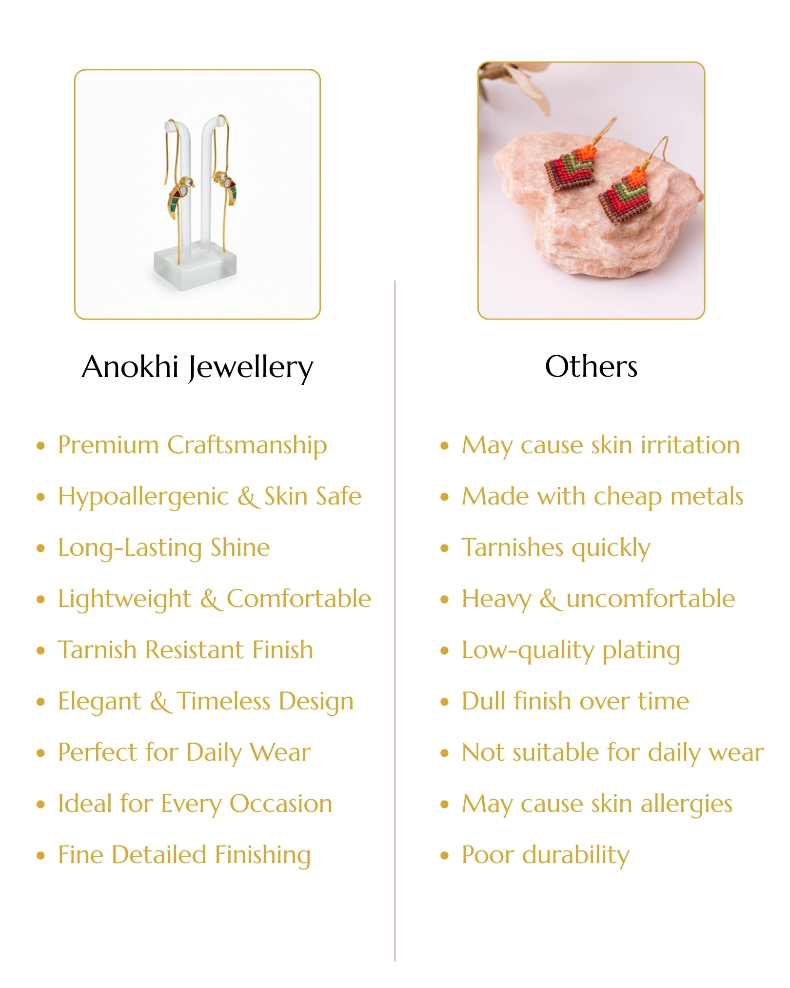 Anokhi kukoo bird earcuff pair