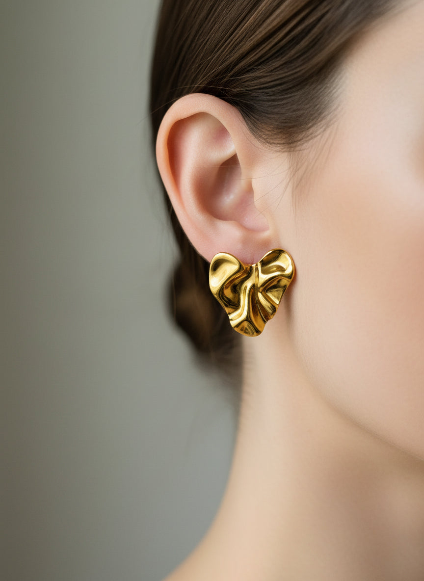 Anokhi Crushed Heart earrings - AJB001