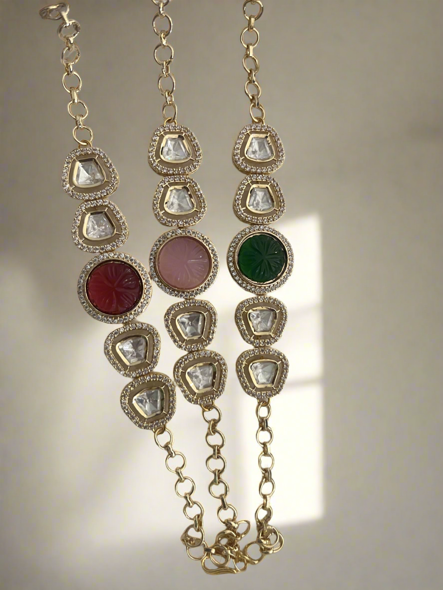 Anokhi Kundan Engraving Bracelet