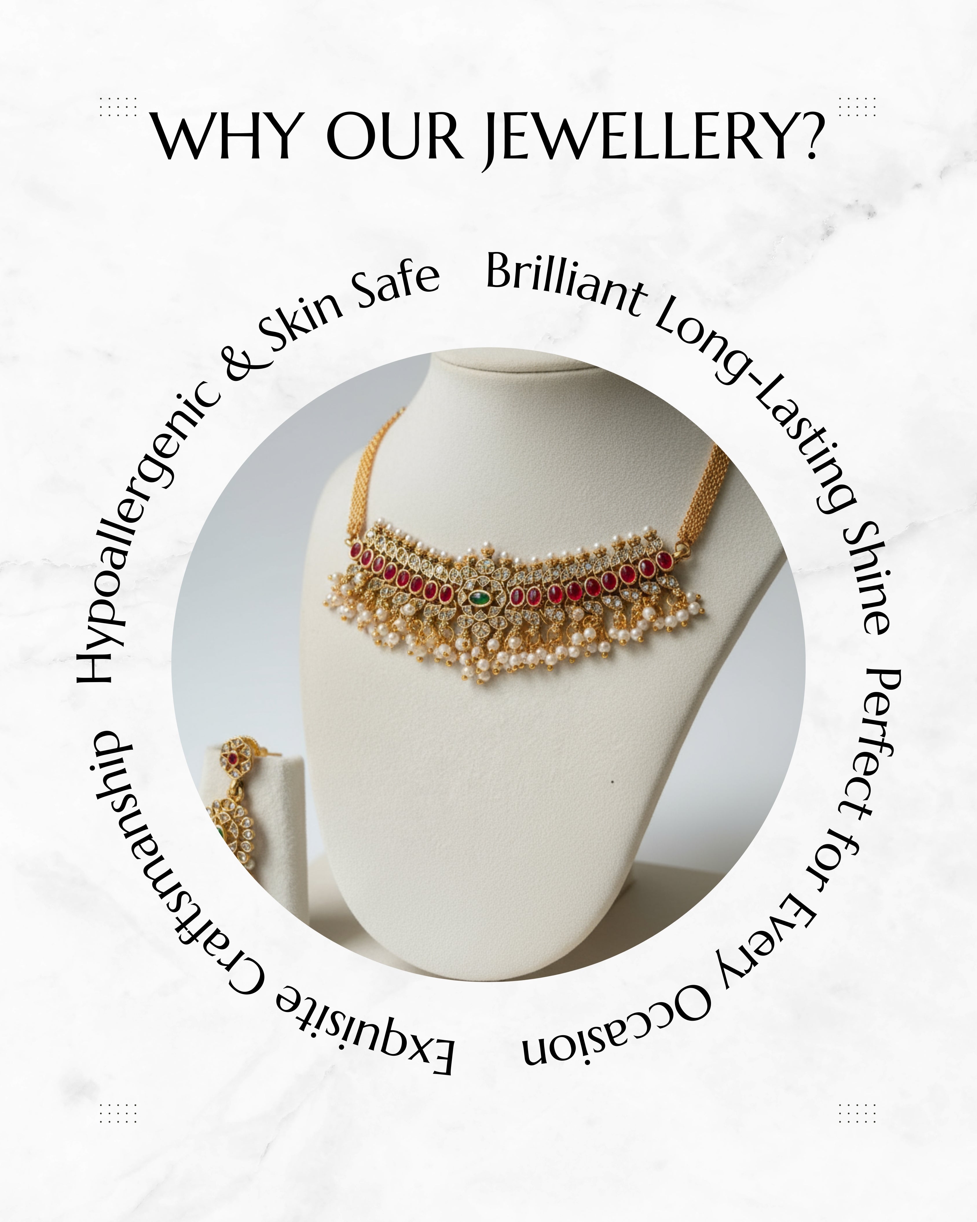 Anokhi Regal Pearl Cascade Choker Set