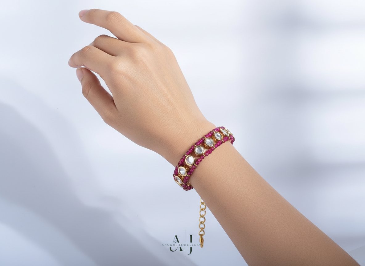 Anokhi Eternal Elegance Kundan Bracelet - AJB1