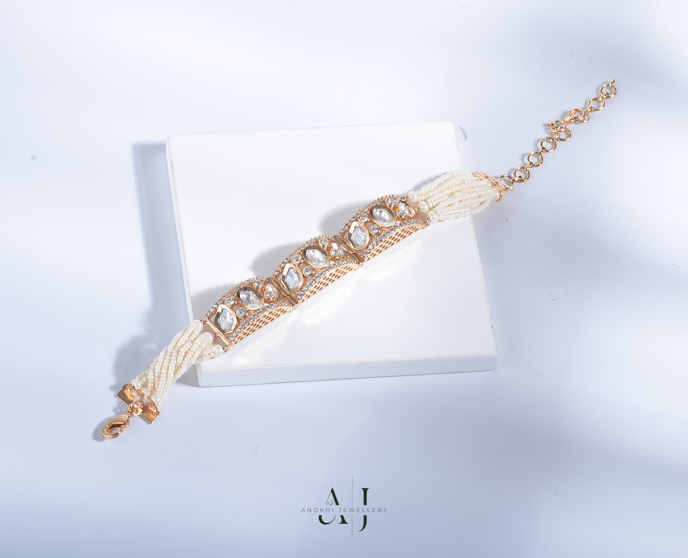 Anokhi Regal Radiance Kundan Bracelet - AJB3