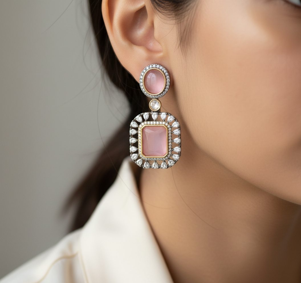 Anokhi Opulent Orchid Kundan Earrings