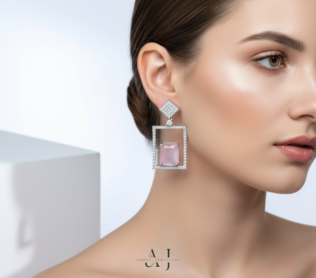 Anokhi Delicate American Diamond Earrings