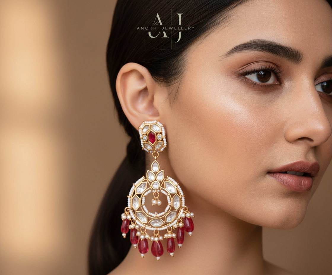Anokhi Heeramandi Kundan long earrings