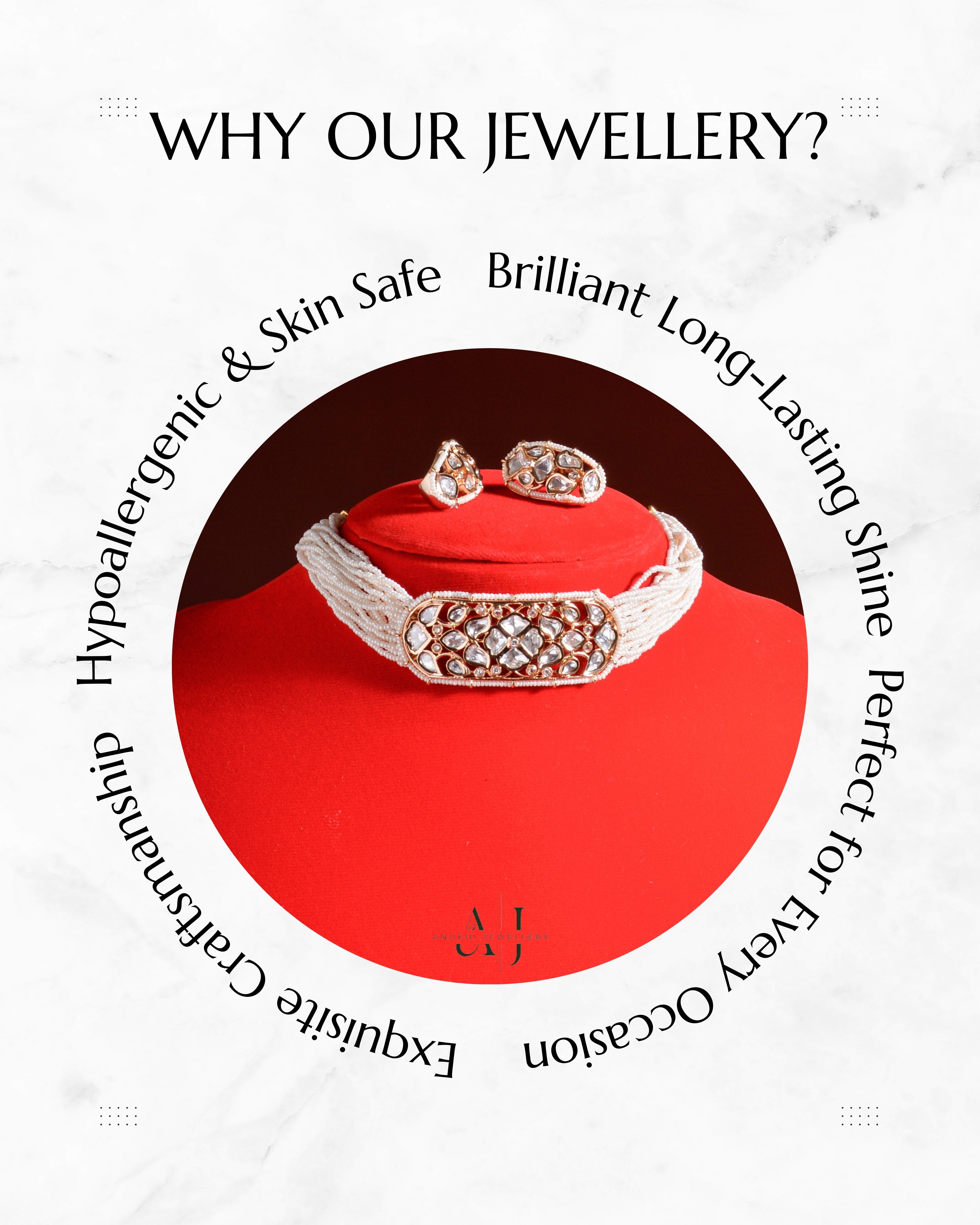Anokhi Sunset Splendor: The Suraj Kundan Necklace
