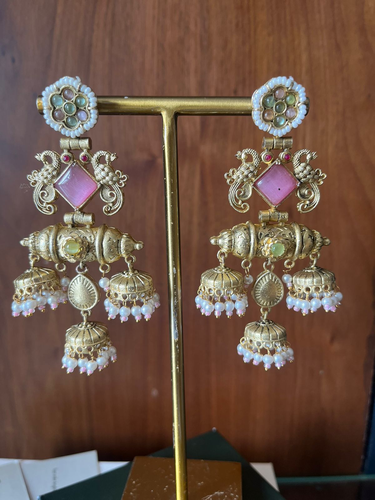 Heritage Peacock Jhumka Earrings