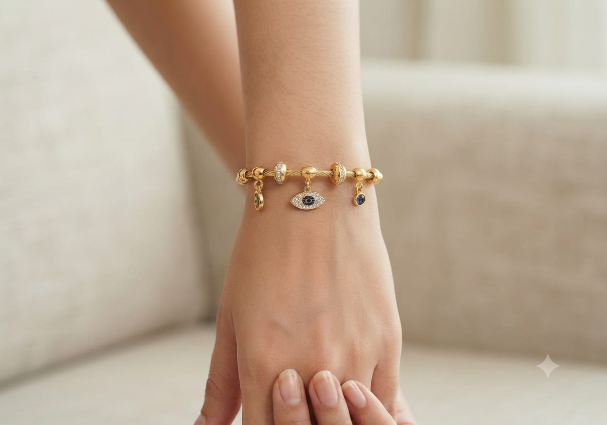 Anokhi Evil eye drop bracelet