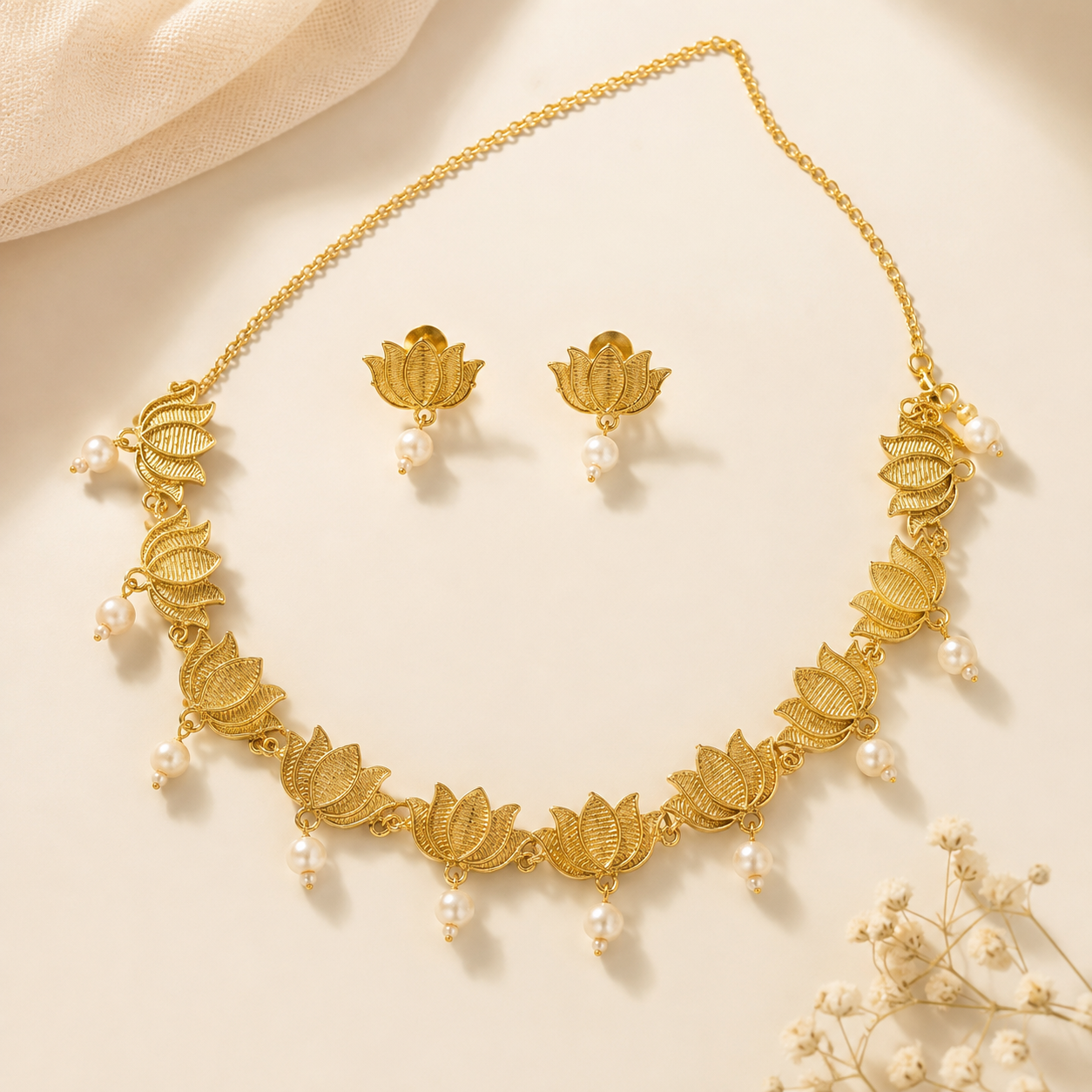 Anokhi viral Lotus Necklace
