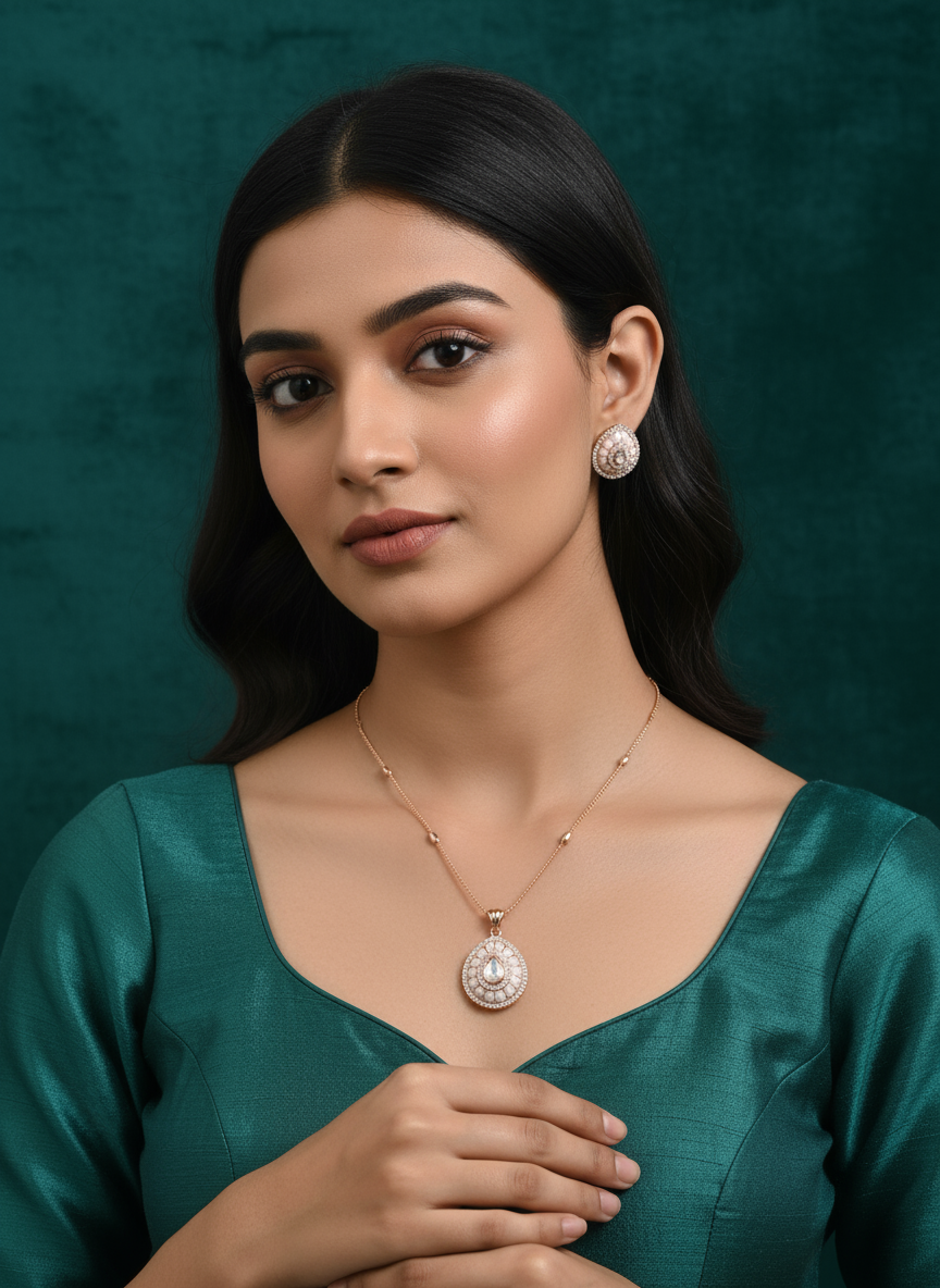 Anokhi Pendant Set with Earrings