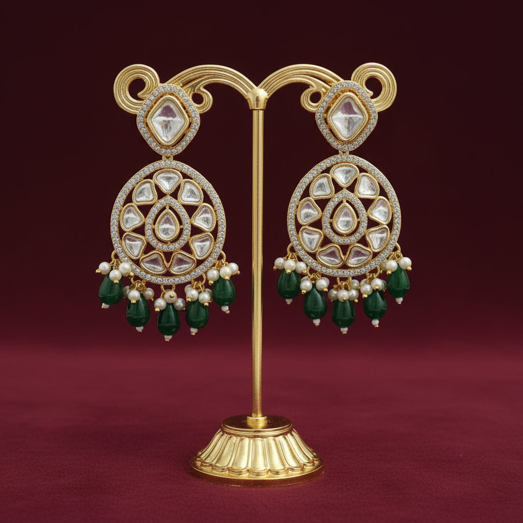 Anokhi Chandabali Kundan Earrings-AJK002