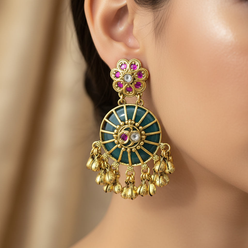 Anokhi Rajwadi Antique Earrings - AJK004