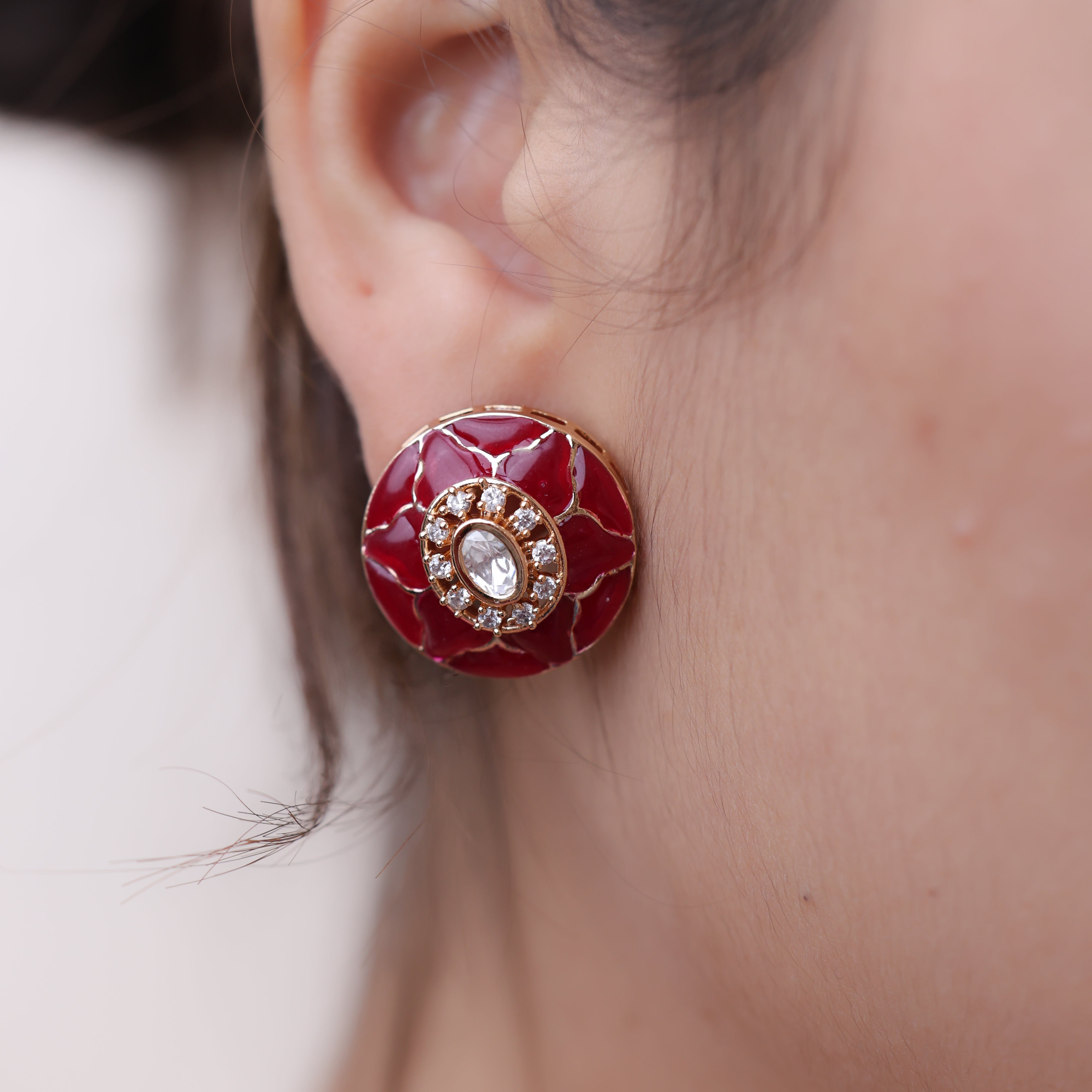 ANOKHI Epoxy meenakari Studs