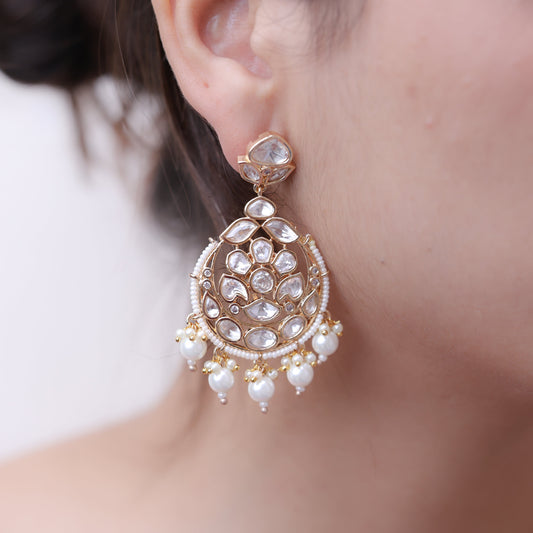 Anokhi Chandbali long Kundan earring