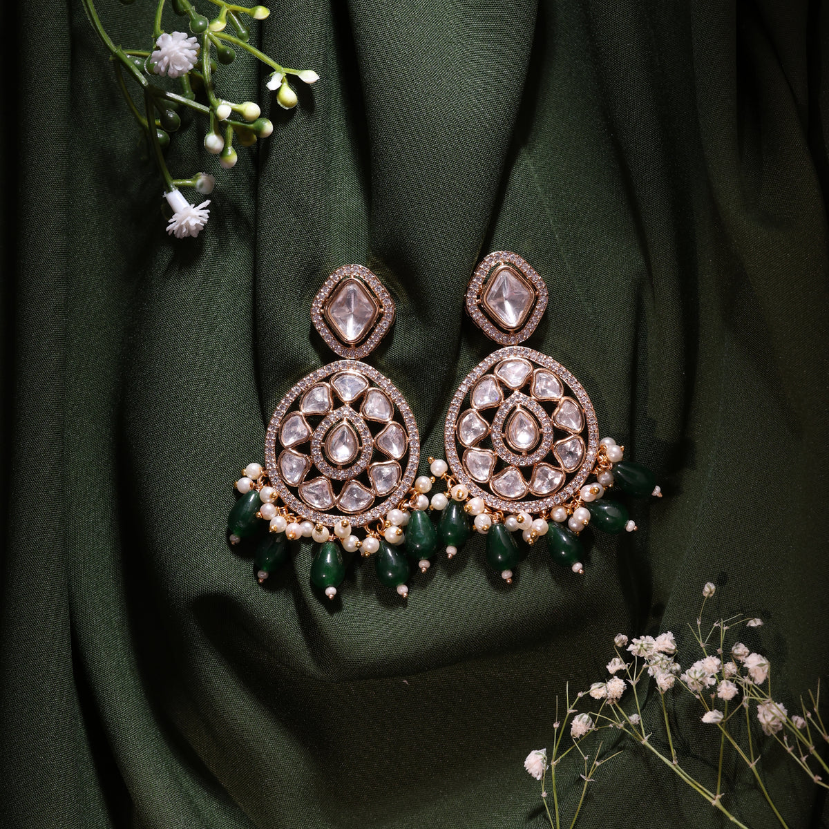 Anokhi Chandabali Kundan drop Earrings