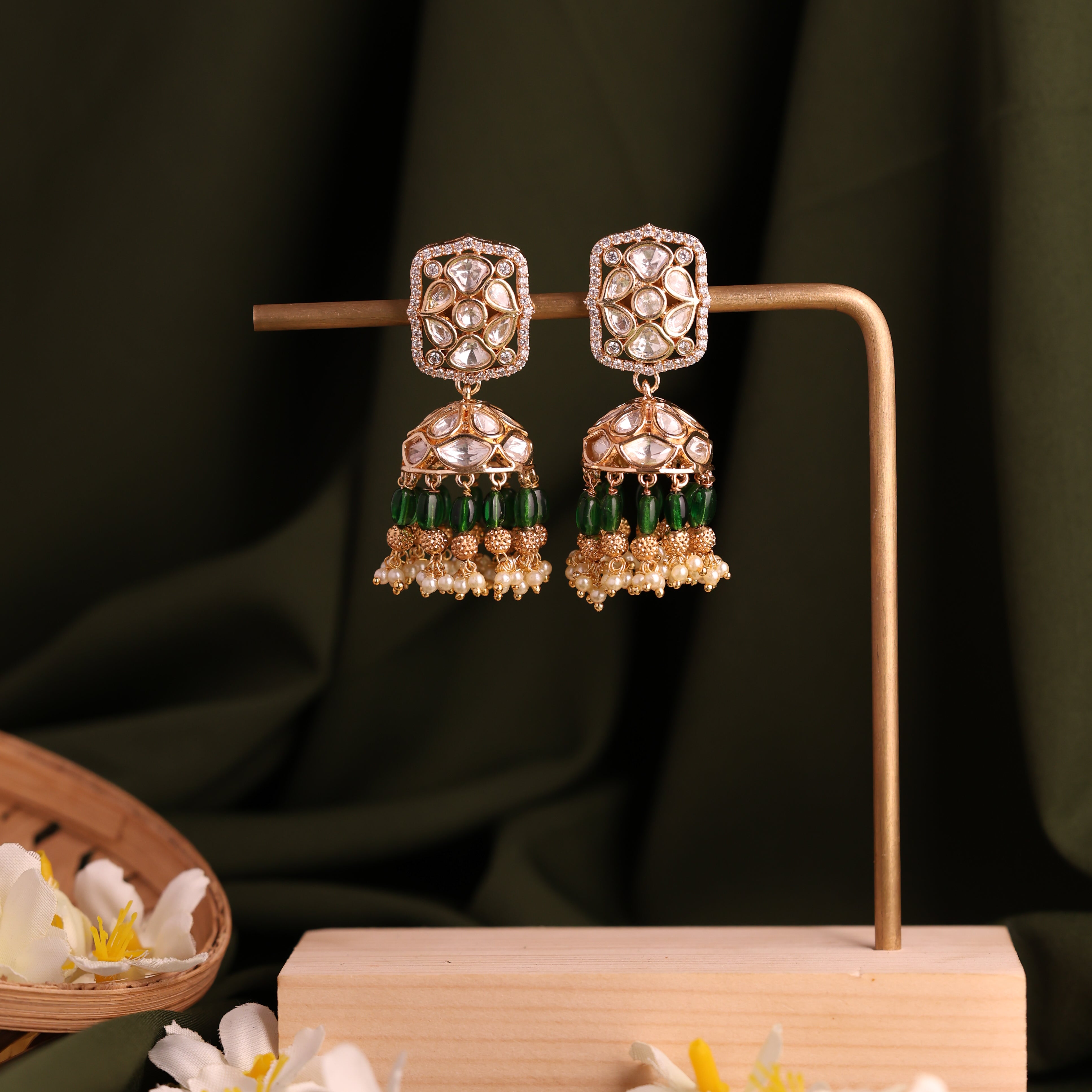 Anokhi Rani Kundan gold plated Jhumki