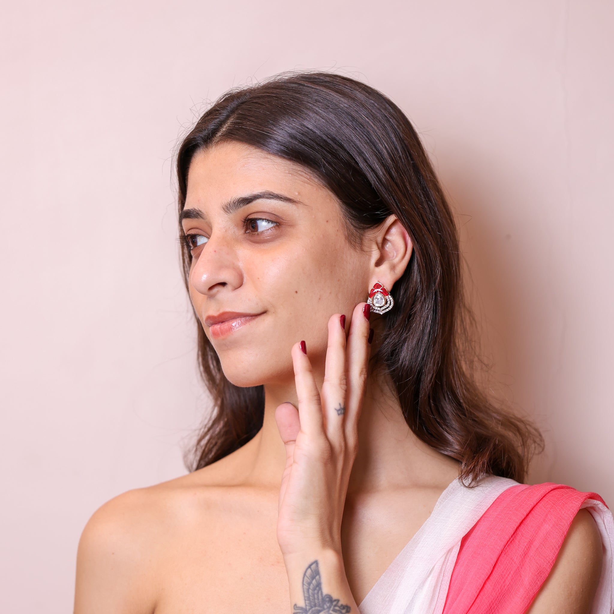 Anokhi Floral Kundan Studs