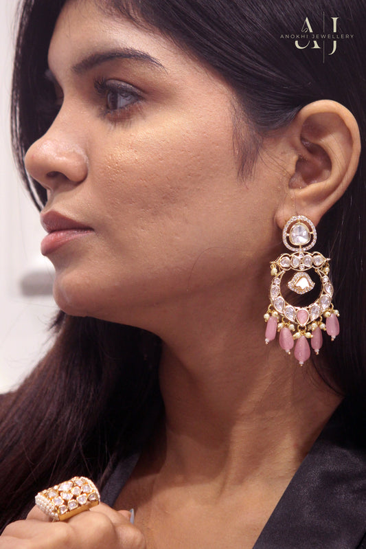 Anokhi Chaandbali Kundan Earrings with MOP