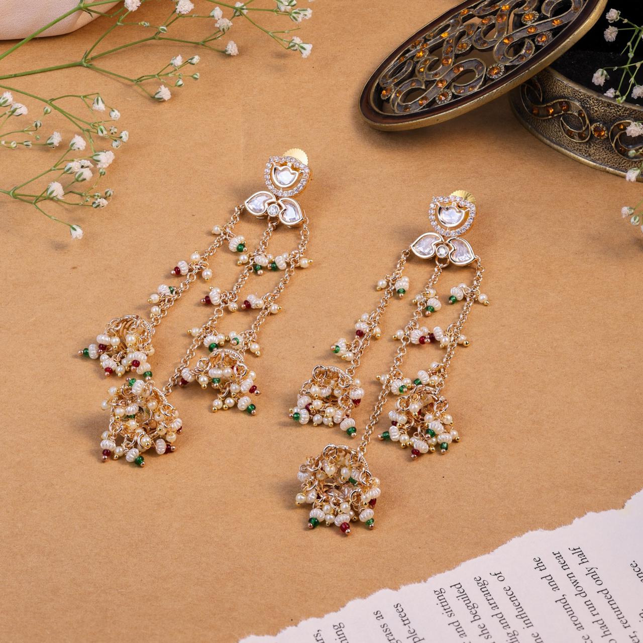 Anokhi Pearl Tassel Jhumki Chains
