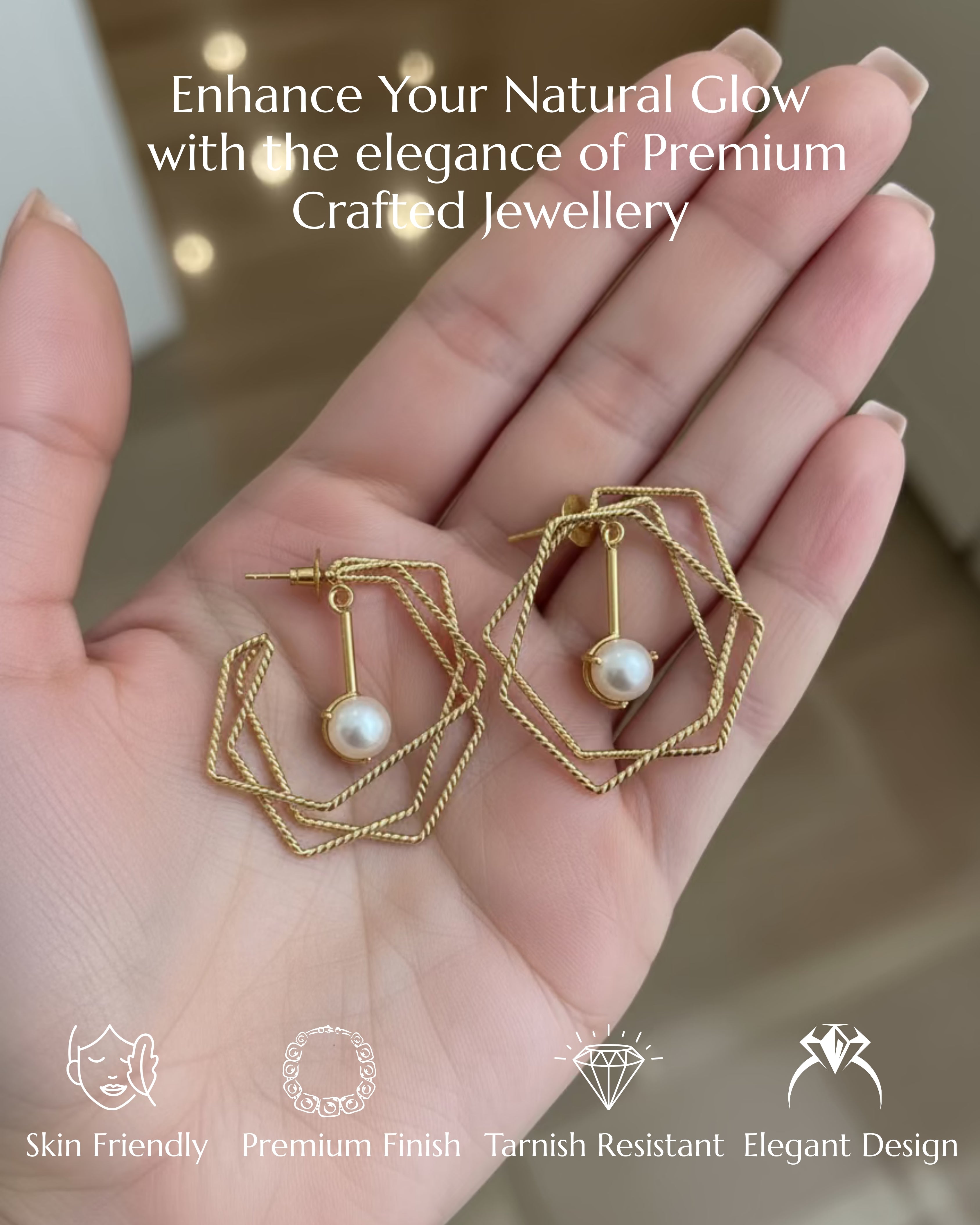 Hexagon Maze Earrings