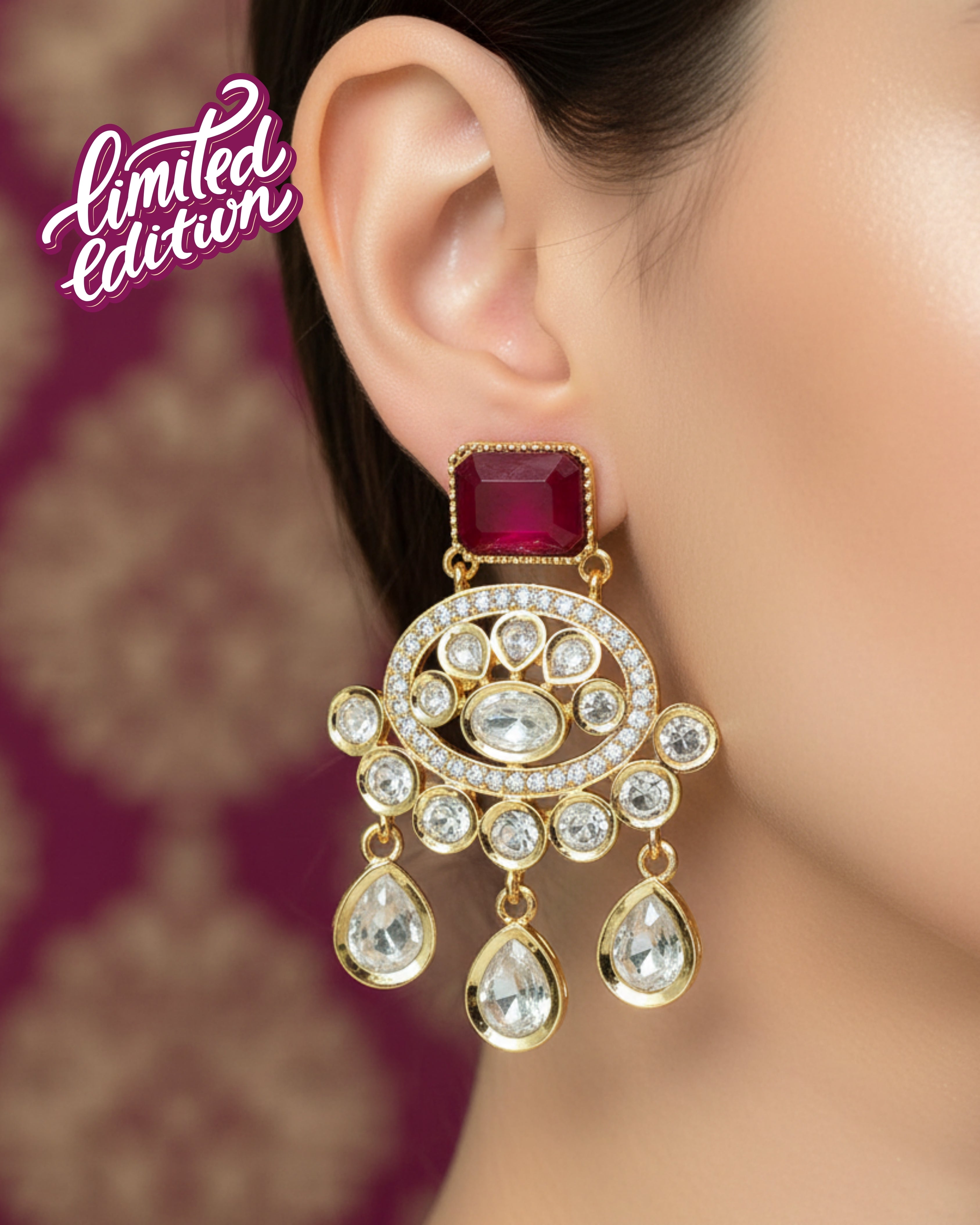 Anokhi Kundan Statement Dangler Drops