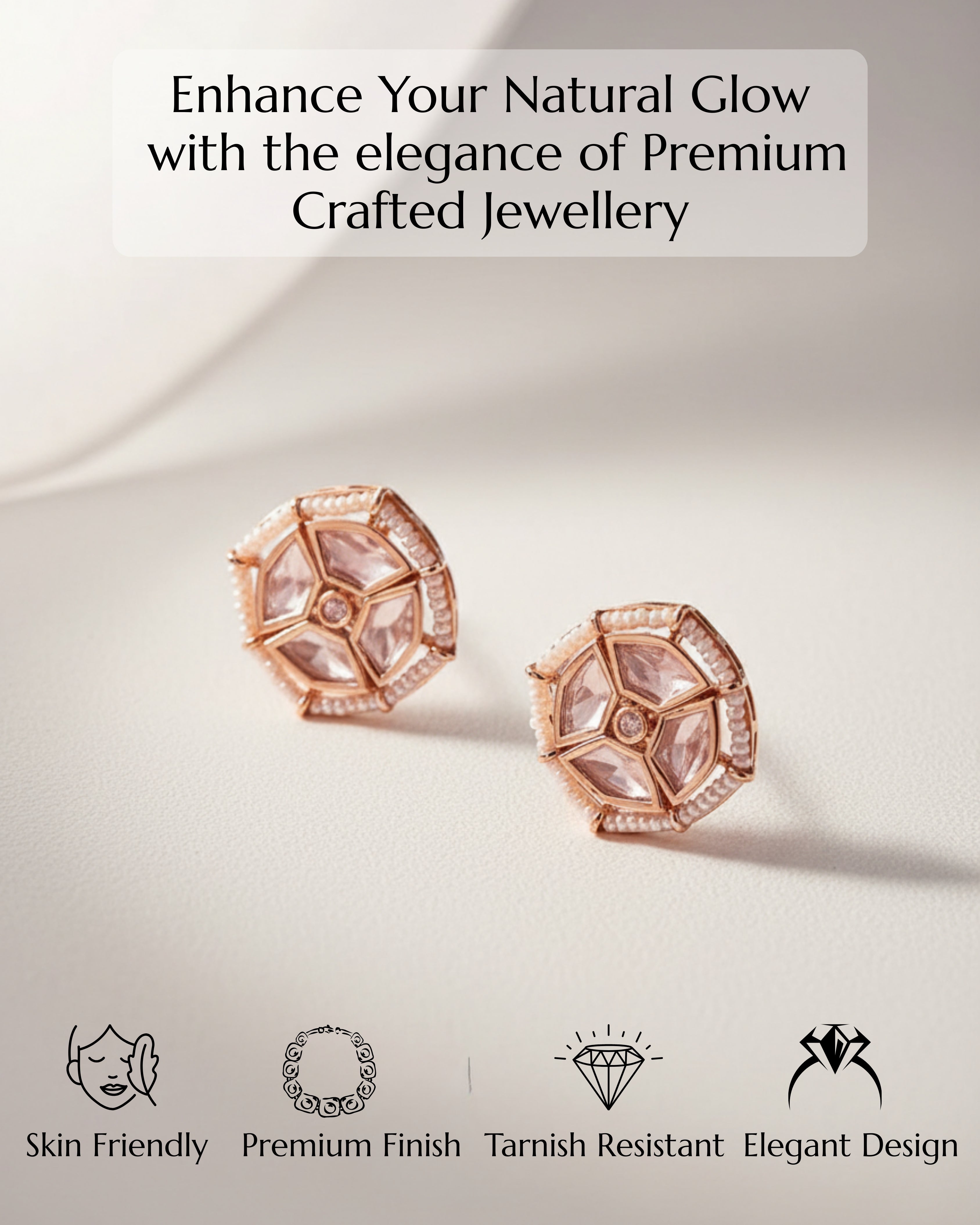 Anokhi Kundan Pearl studs