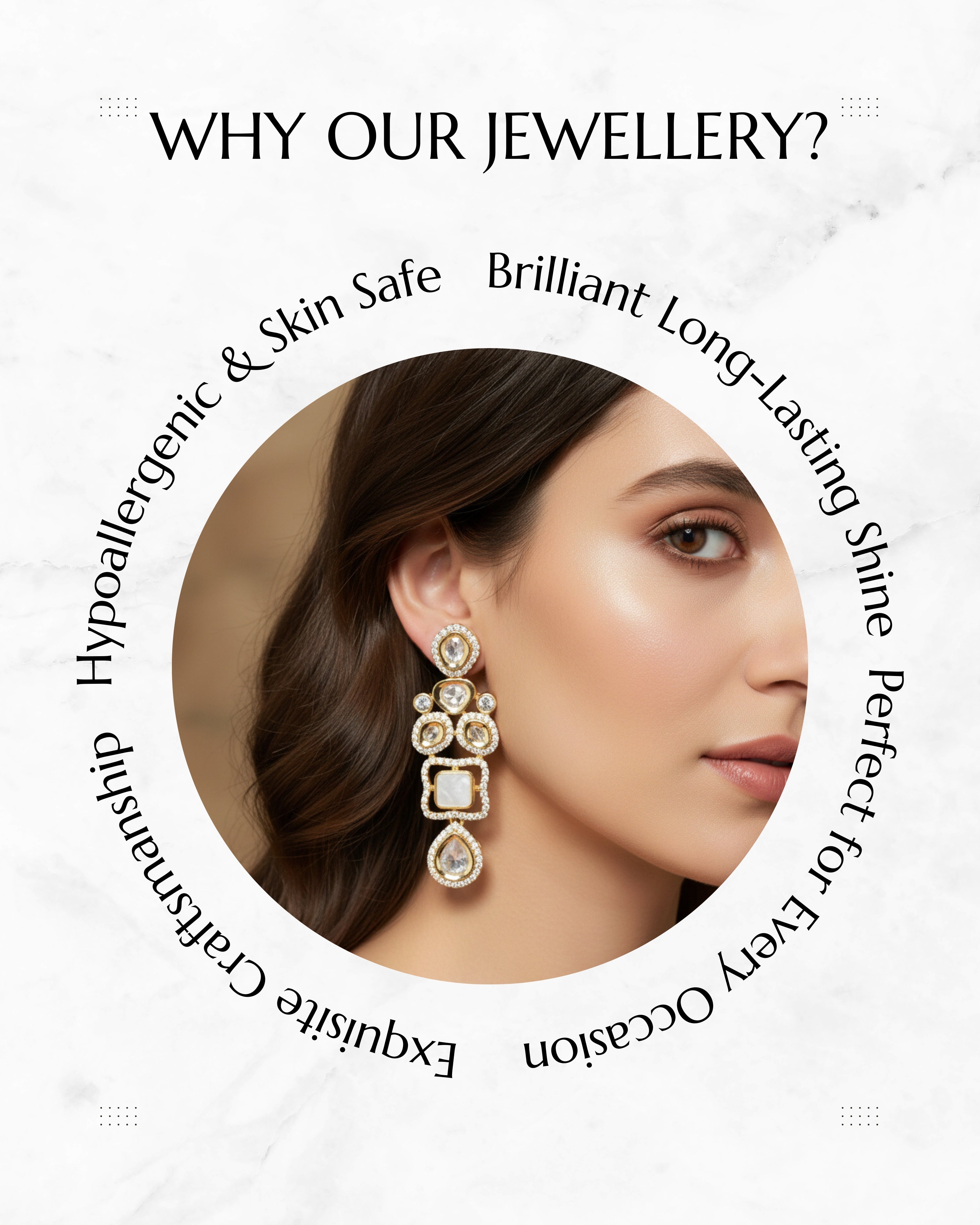 Anokhi Mother of Pearl Kundan Earrings