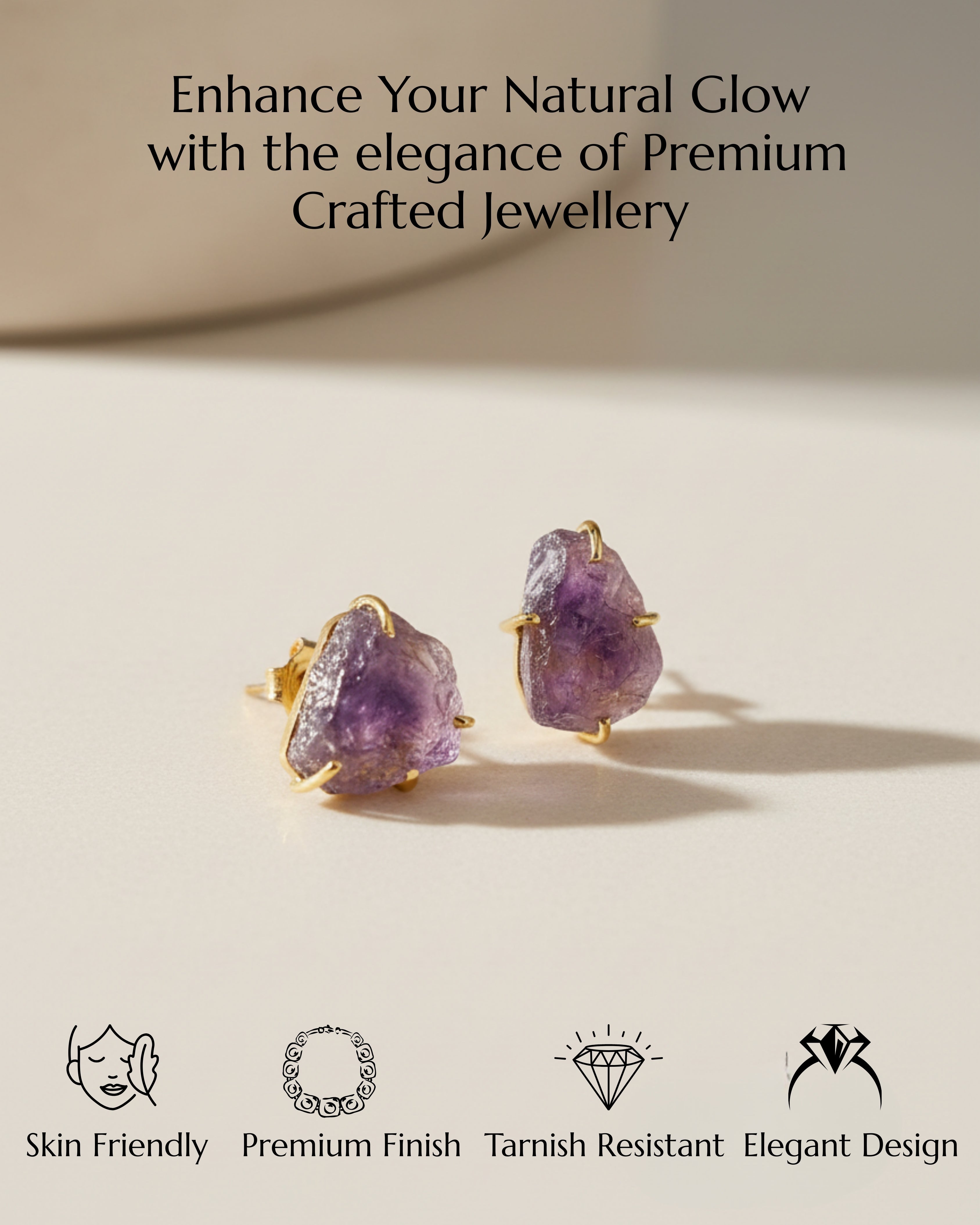 Anokhi Wine Hued Studs