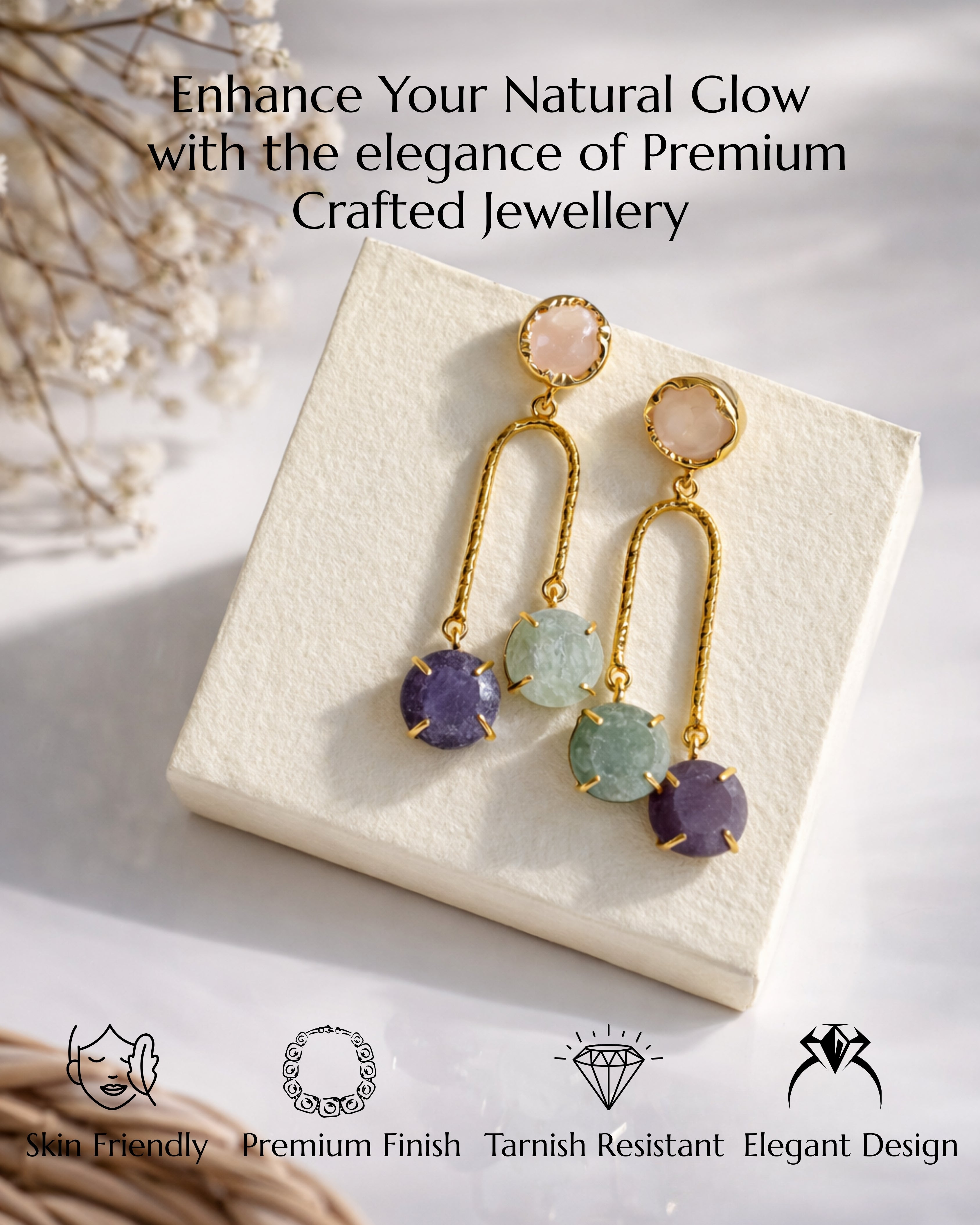 Anokhi Radiant Danglers 18k Plated