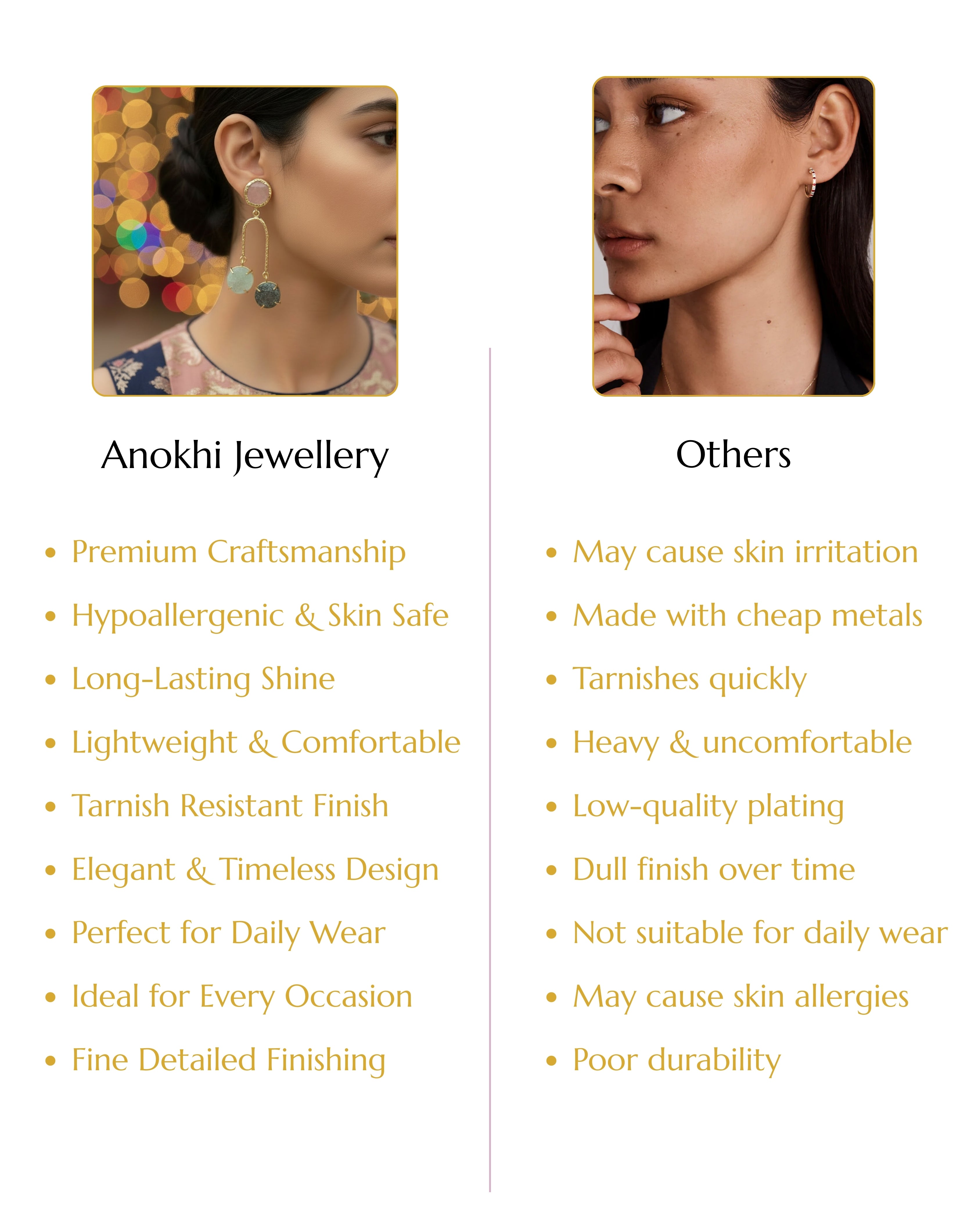 Anokhi Radiant Danglers 18k Plated