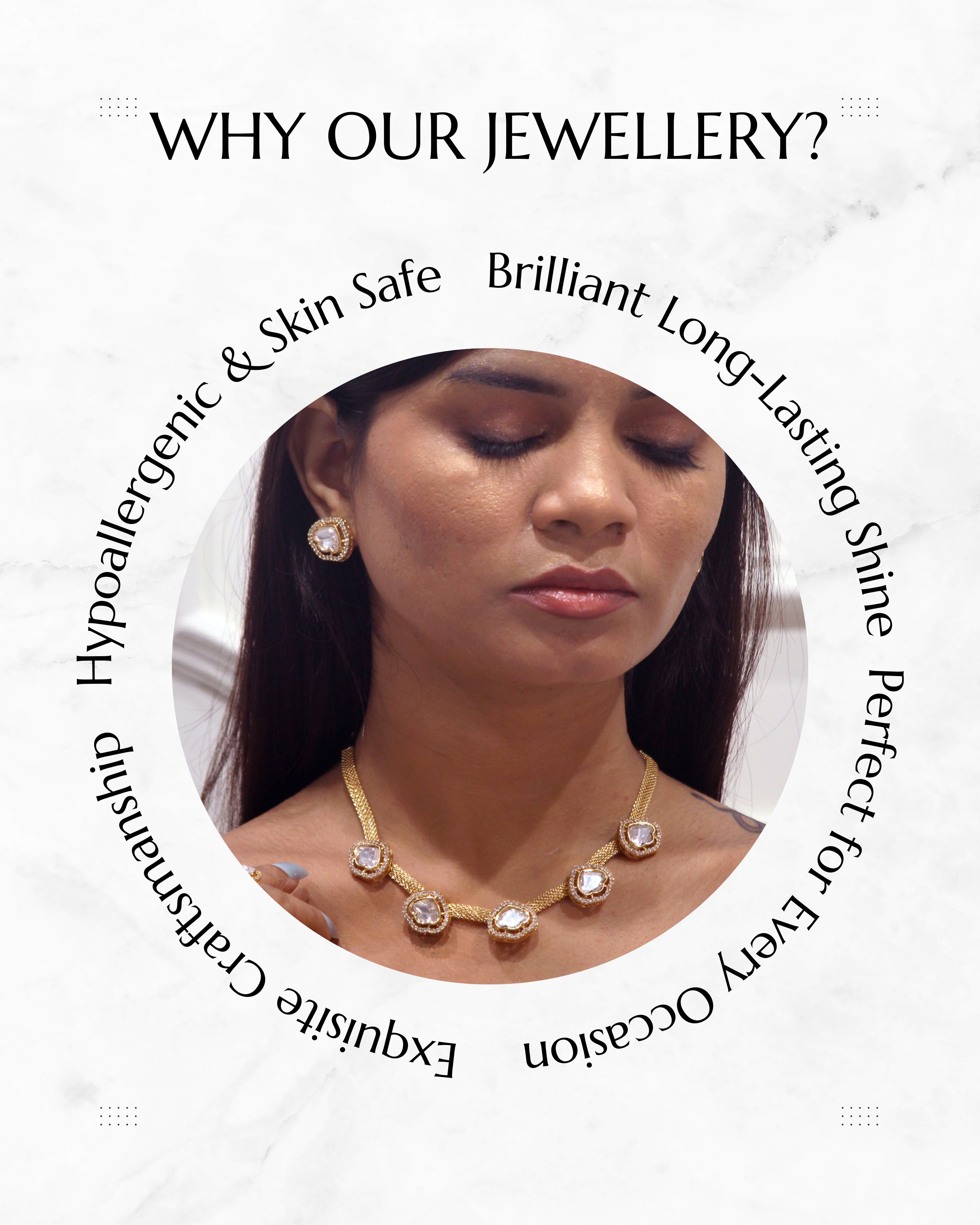 Anokhi Mesh Spade Kundan Necklace