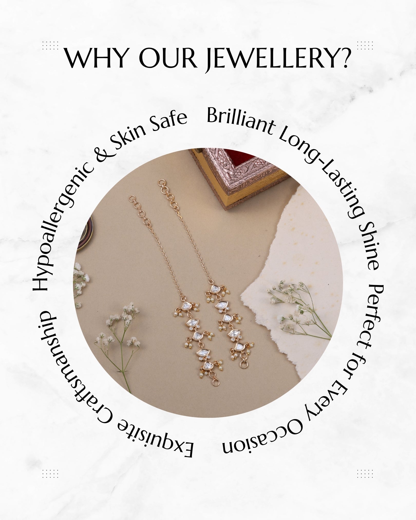 Anokhi Pearl Drop kanauti Ear Chains
