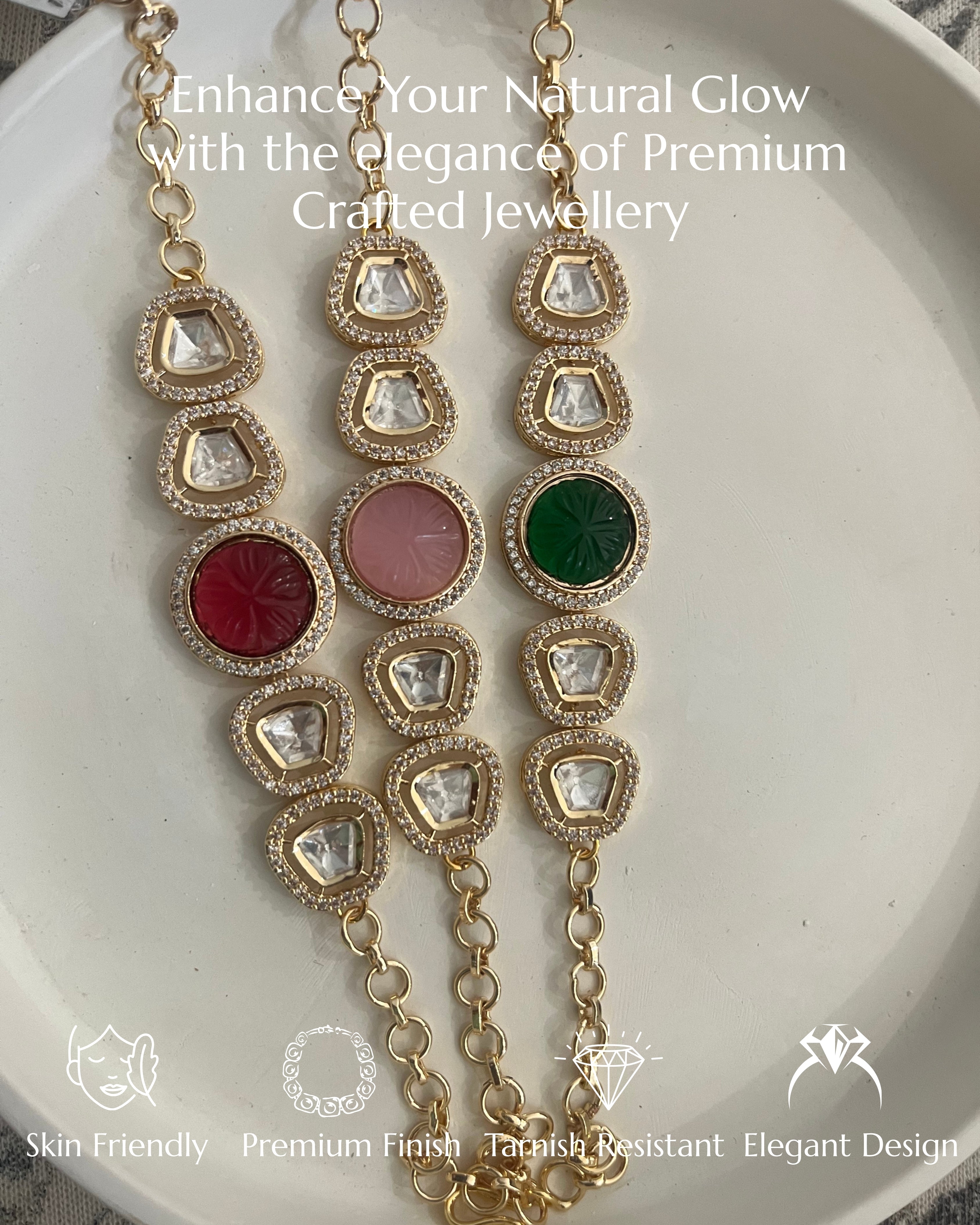 Anokhi Kundan Engraving Bracelet