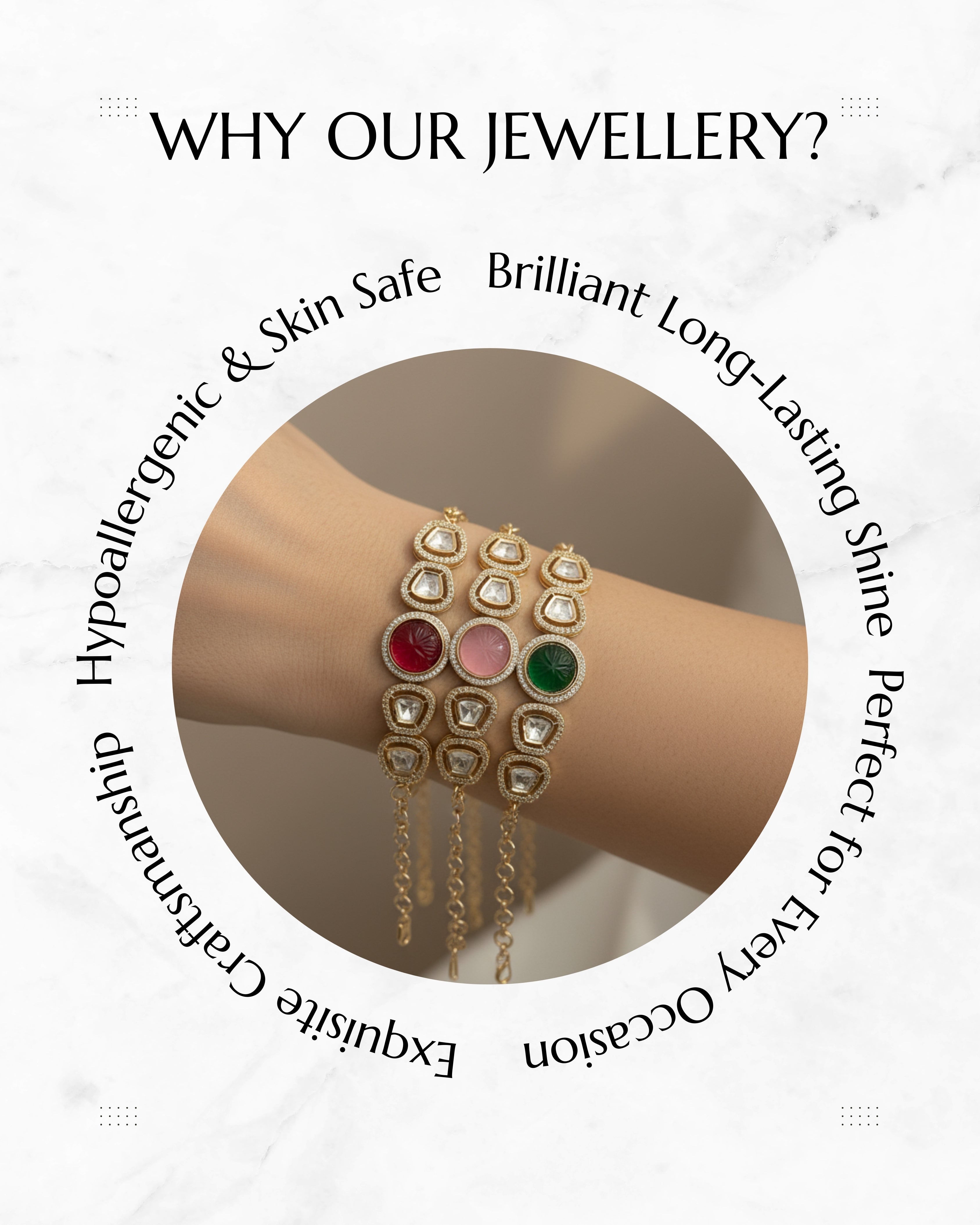 Anokhi Kundan Engraving Bracelet