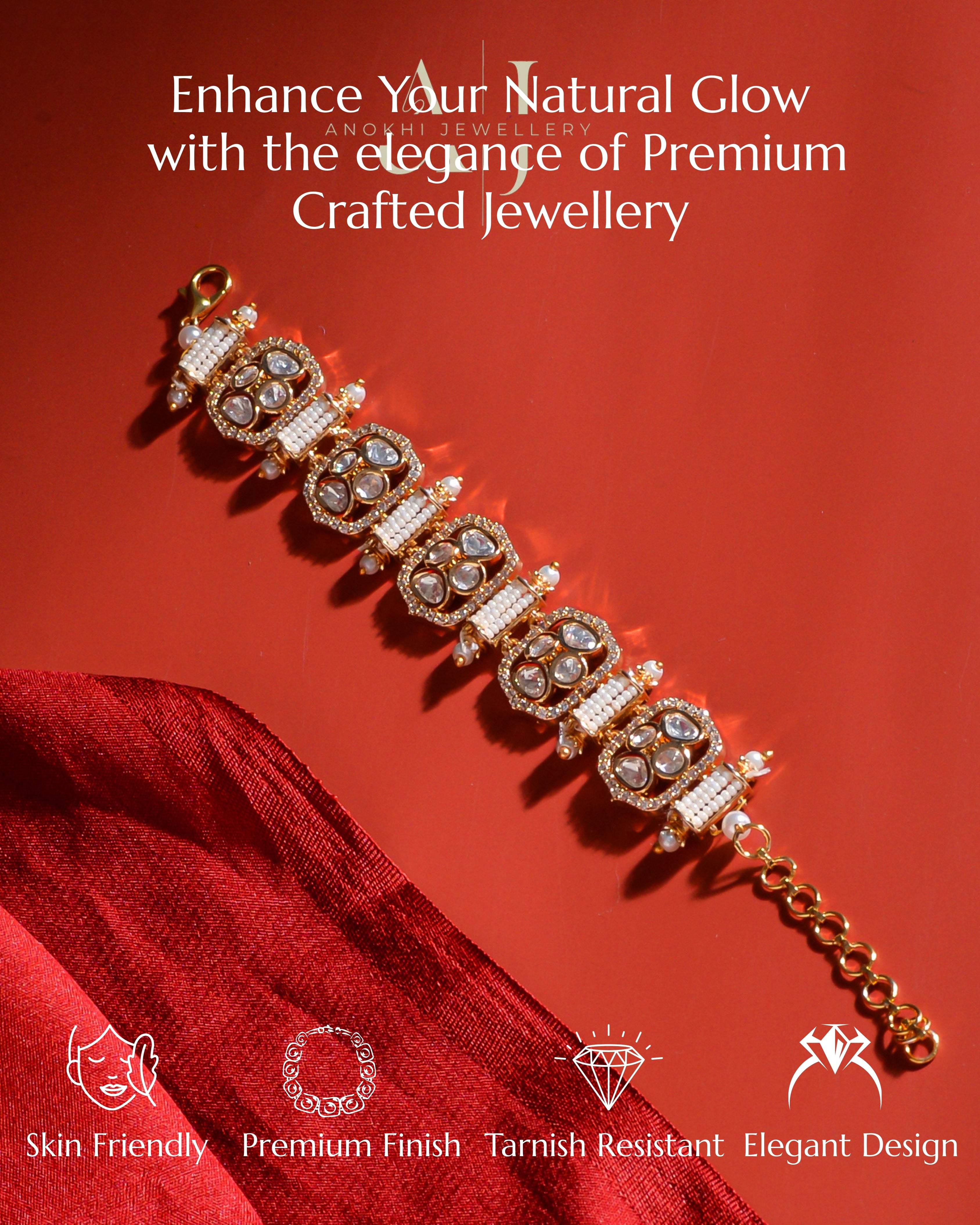 Anokhi Signature Kundan Royal Bracelet
