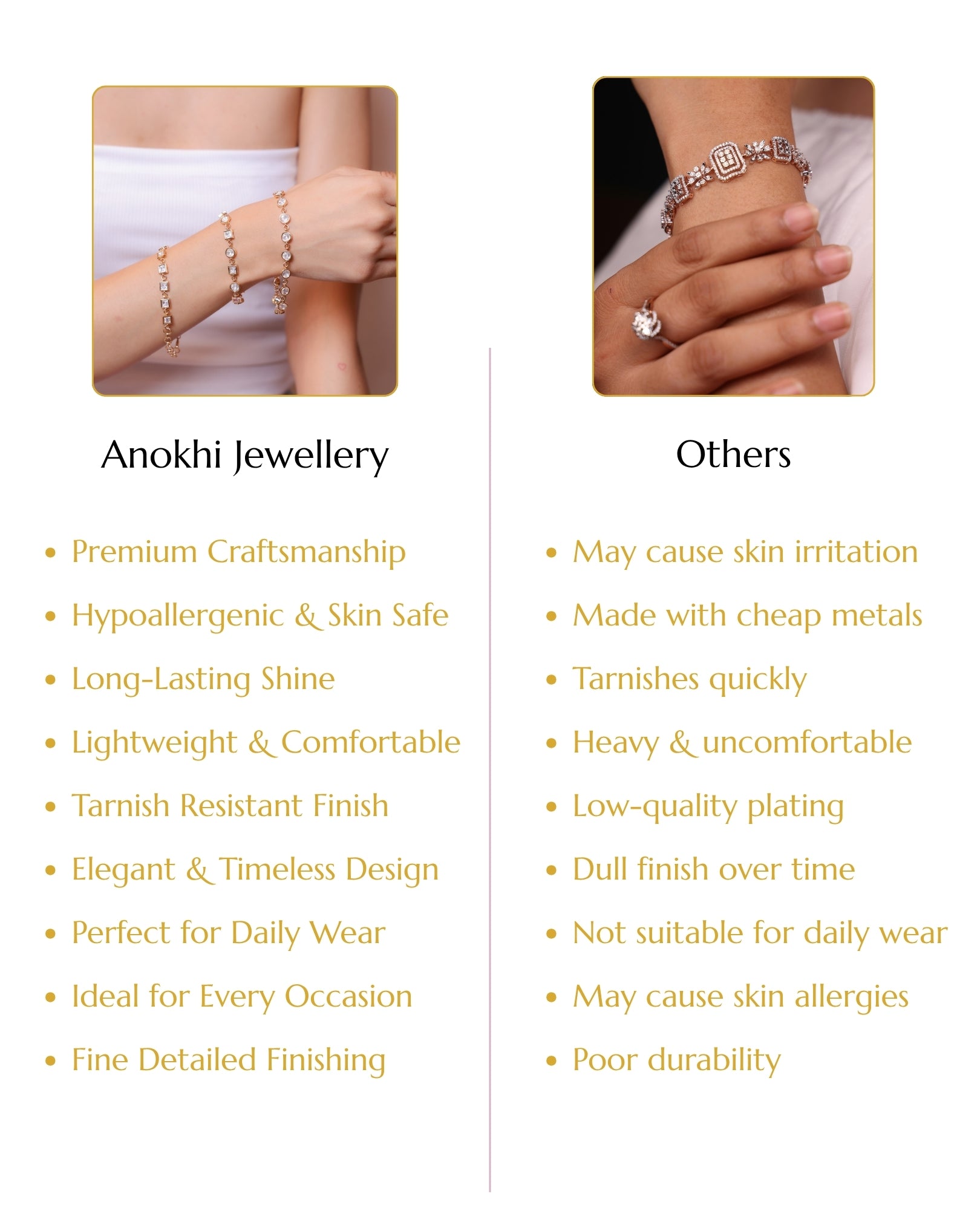 Anokhi Crystal Kundan Link Bracelet